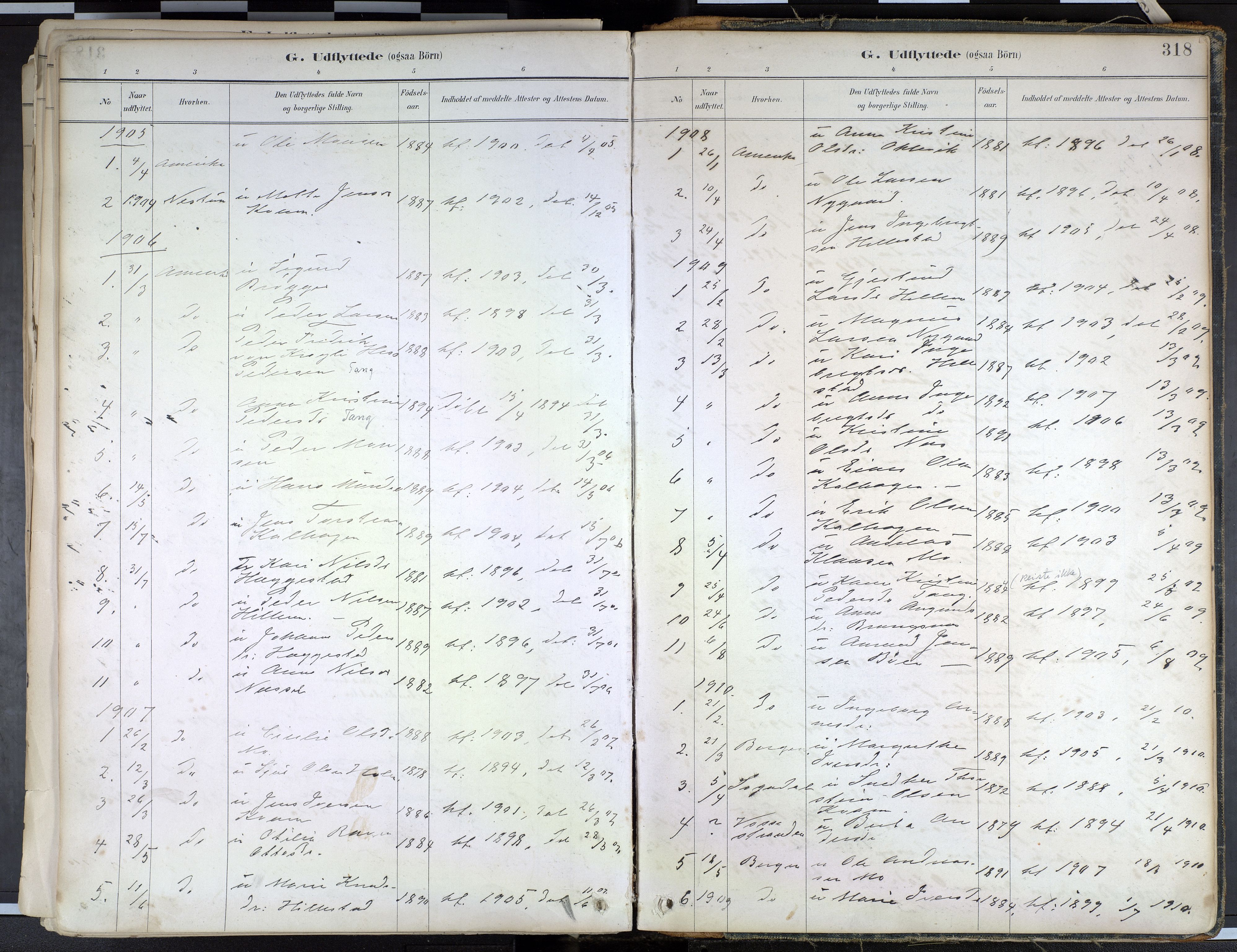 Hafslo sokneprestembete, SAB/A-80301/H/Haa/Haab/L0001: Parish register (official) no. B 1, 1886-1945, p. 318