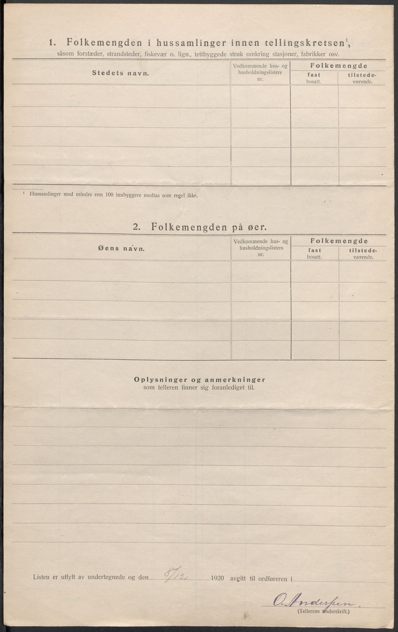 SAKO, 1920 census for Sandeherred, 1920, p. 47