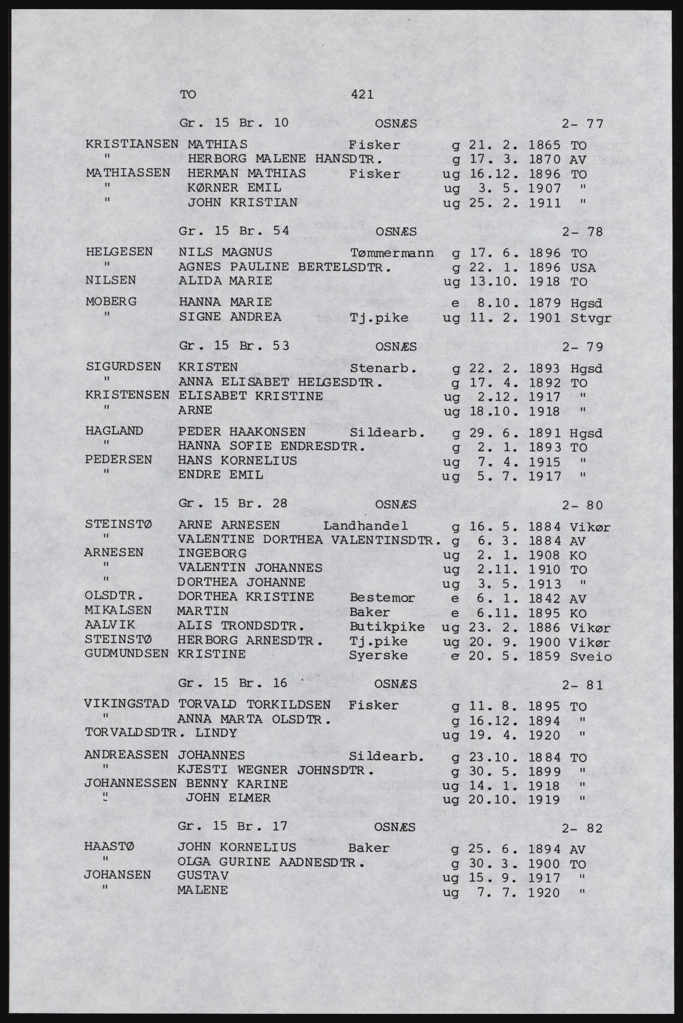 SAST, Copy of 1920 census for Karmøy, 1920, p. 455