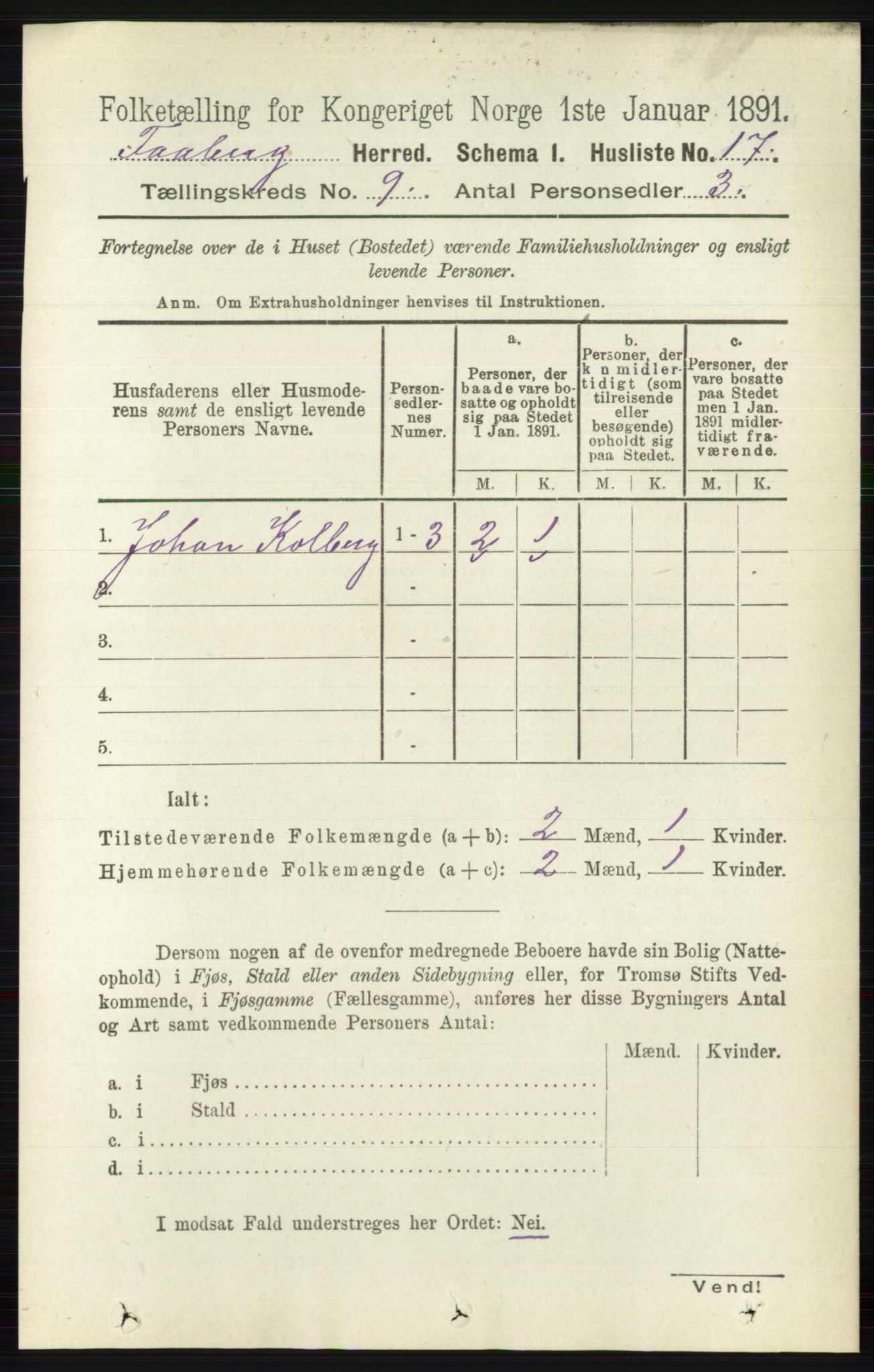 RA, 1891 census for 0524 Fåberg, 1891, p. 3865