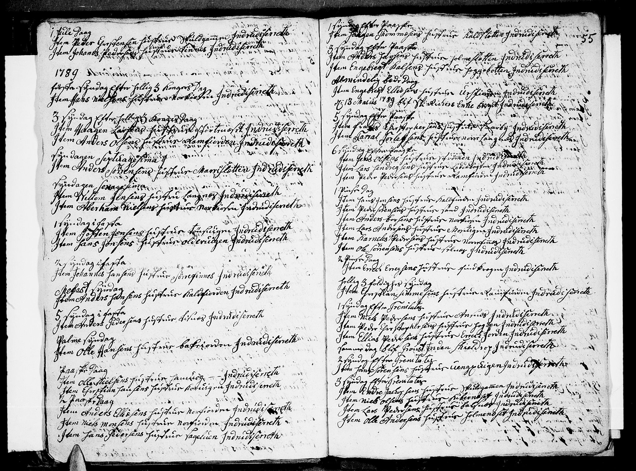 Tromsø sokneprestkontor/stiftsprosti/domprosti, SATØ/S-1343/G/Ga/L0004kirke: Parish register (official) no. 4, 1787-1795, p. 55