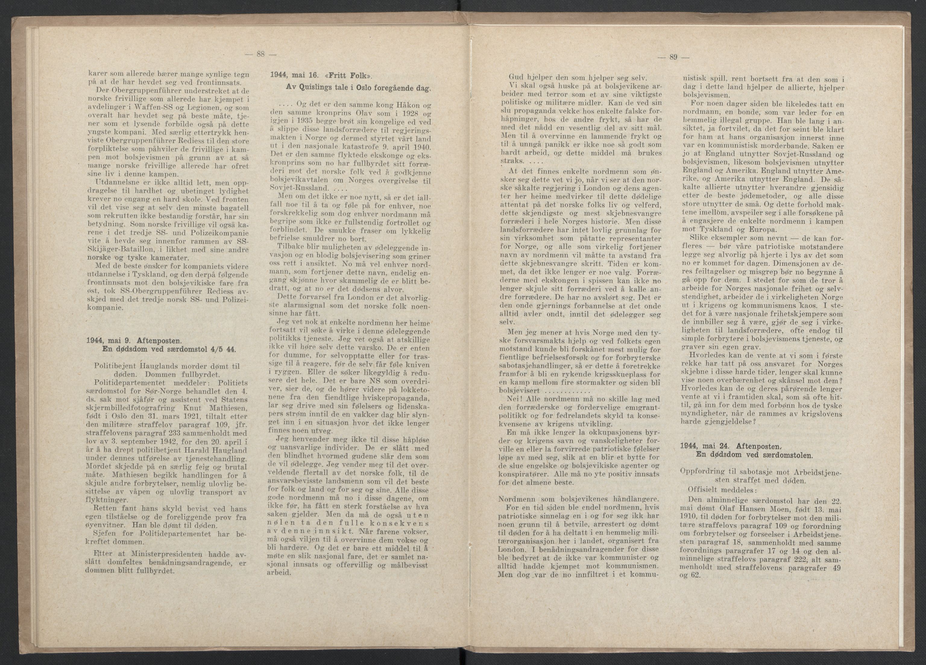 Landssvikarkivet, Oslo politikammer, AV/RA-S-3138-01/D/Da/L0003: Dnr. 29, 1945, p. 3138