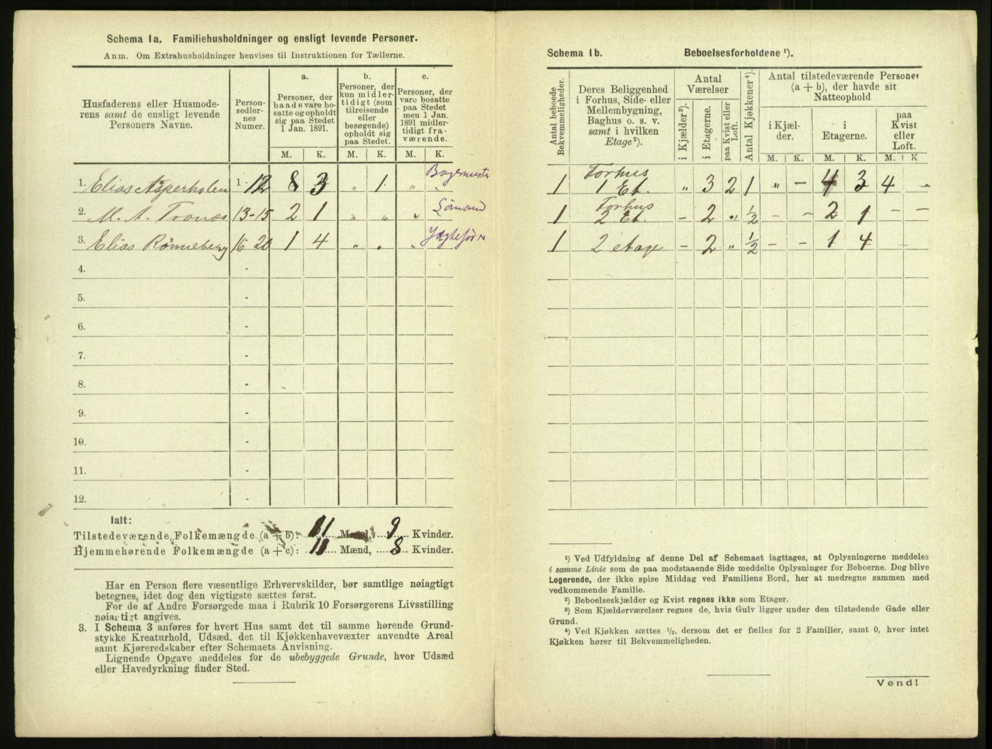 RA, 1891 census for 1102 Sandnes, 1891, p. 144