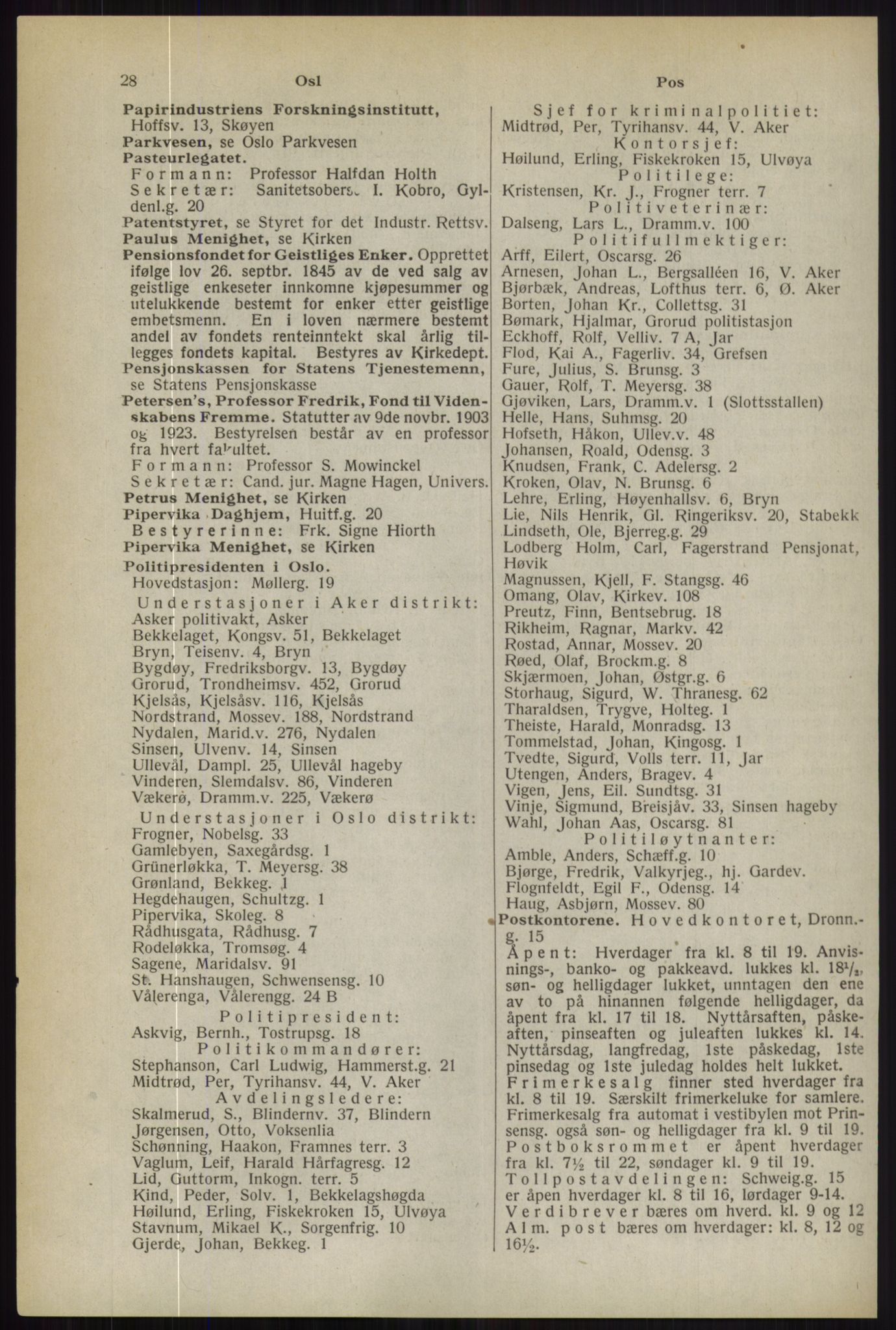 Kristiania/Oslo adressebok, PUBL/-, 1944, p. 28