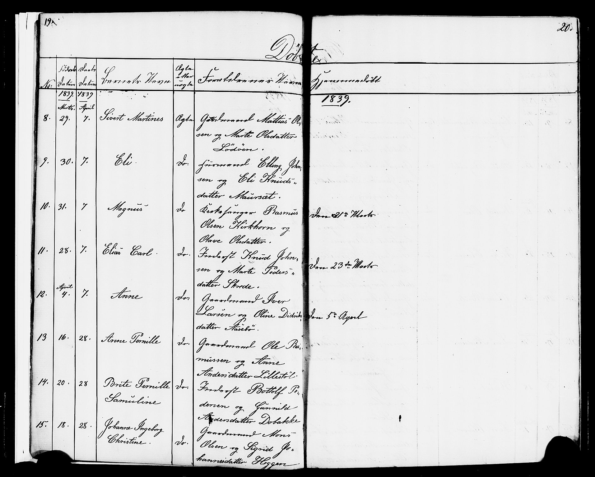 Hornindal sokneprestembete, SAB/A-82401/H/Haa/Haaa/L0001: Parish register (official) no. A 1, 1837-1866, p. 18-19