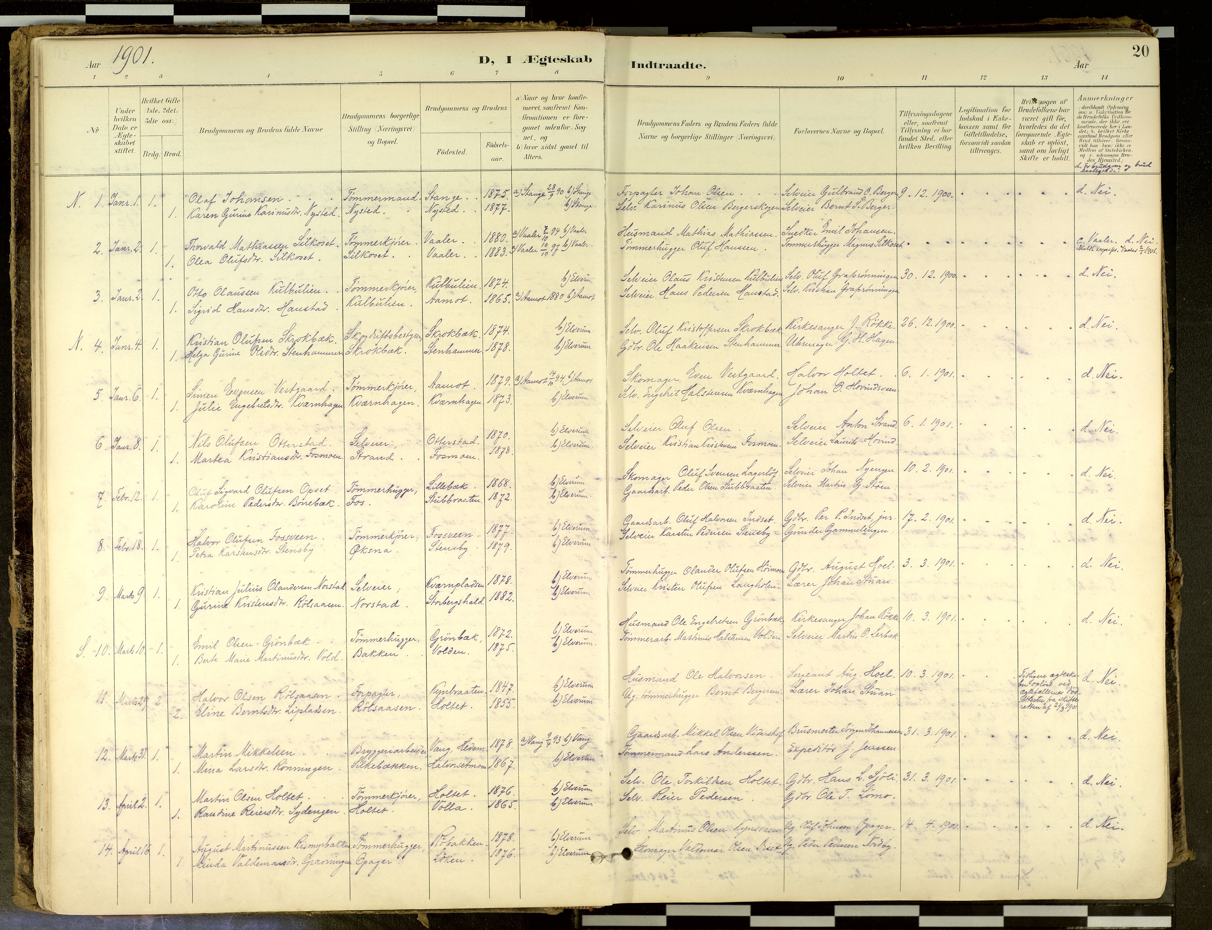 Elverum prestekontor, AV/SAH-PREST-044/H/Ha/Haa/L0018: Parish register (official) no. 18, 1894-1914, p. 20