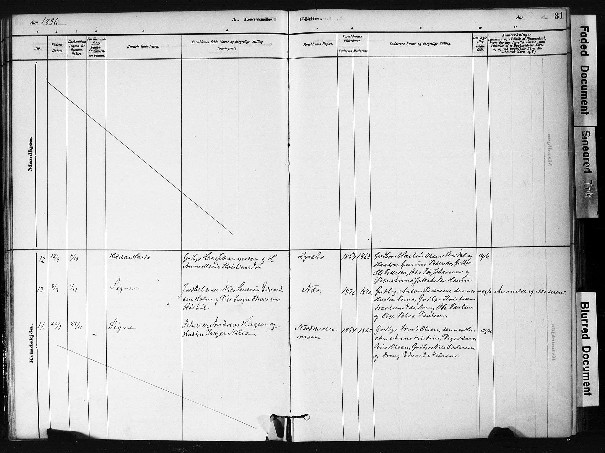 Hedrum kirkebøker, AV/SAKO-A-344/F/Fb/L0001: Parish register (official) no. II 1, 1881-1905, p. 31