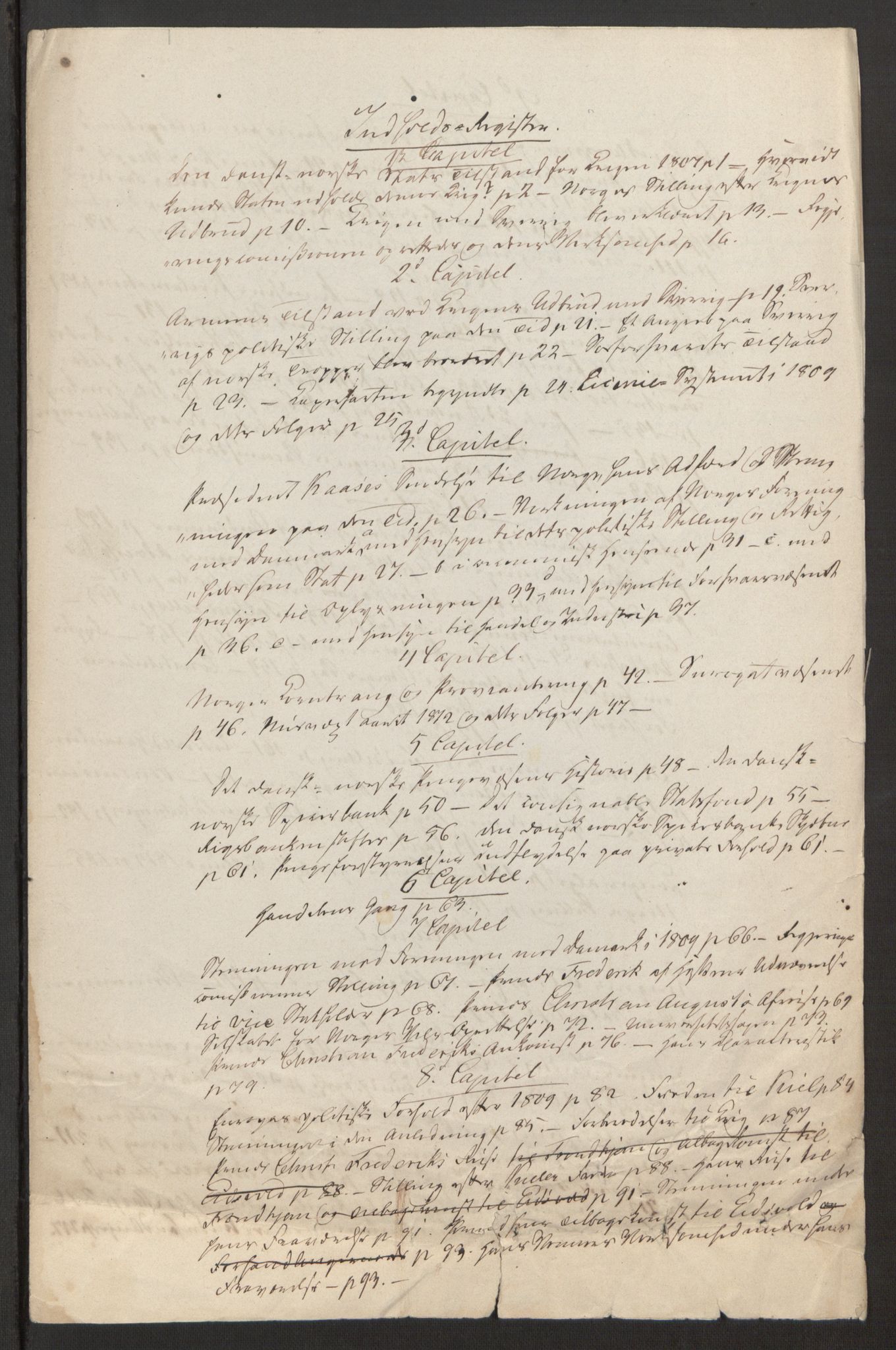 Blom, Gustav Peter, AV/RA-PA-0568/F/L0001/0003: Brev og manuskripter / Historiske beskrivelser, bl.a. "Norges Statsforandring i Aaret 1814" - ufullstendig konsept, 1814, p. 4