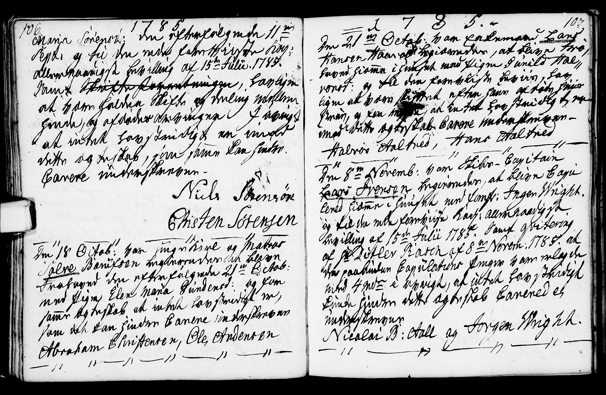 Porsgrunn kirkebøker , AV/SAKO-A-104/F/Fa/L0003: Parish register (official) no. 3, 1764-1814, p. 106-107