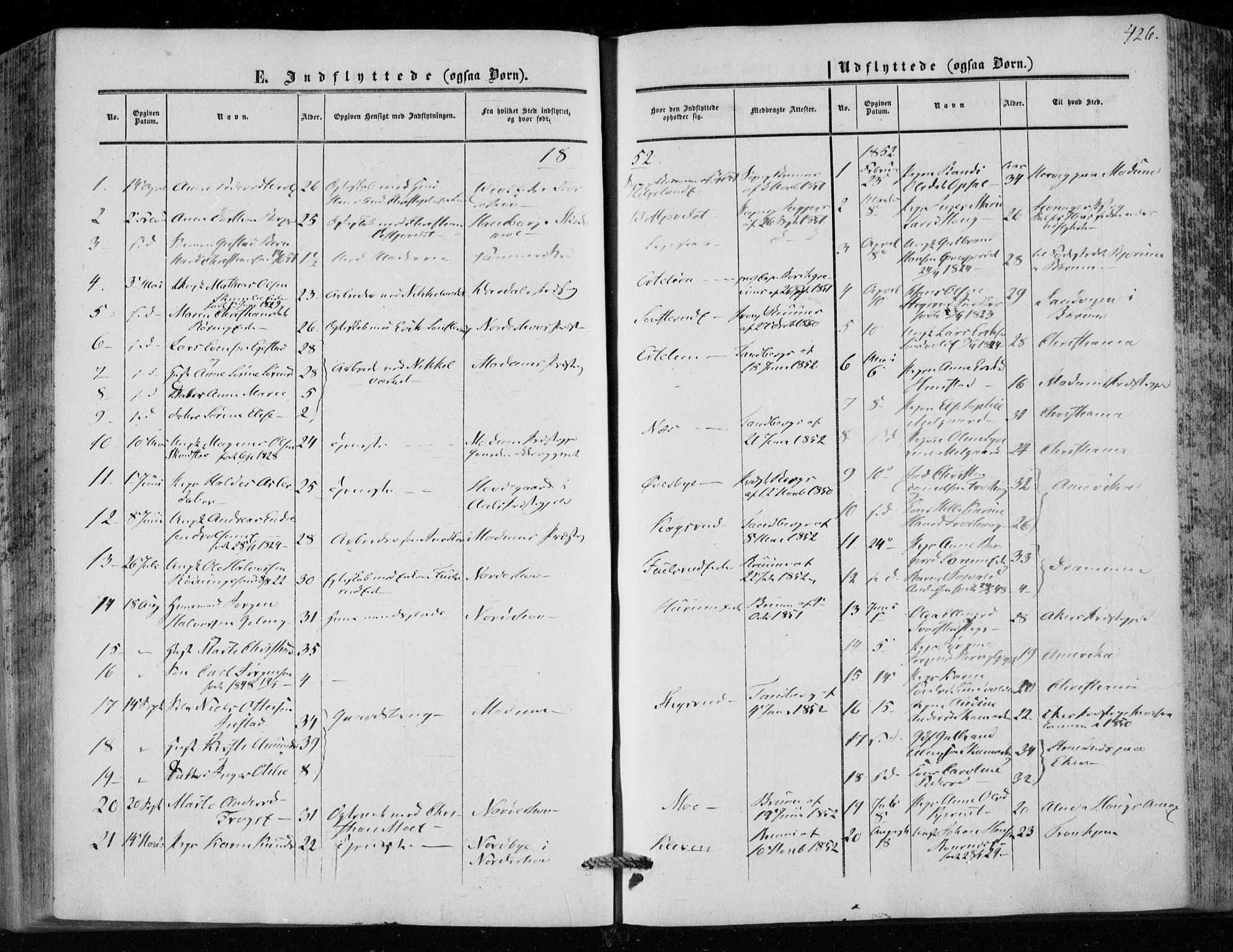 Hole kirkebøker, SAKO/A-228/F/Fa/L0006: Parish register (official) no. I 6, 1852-1872, p. 426