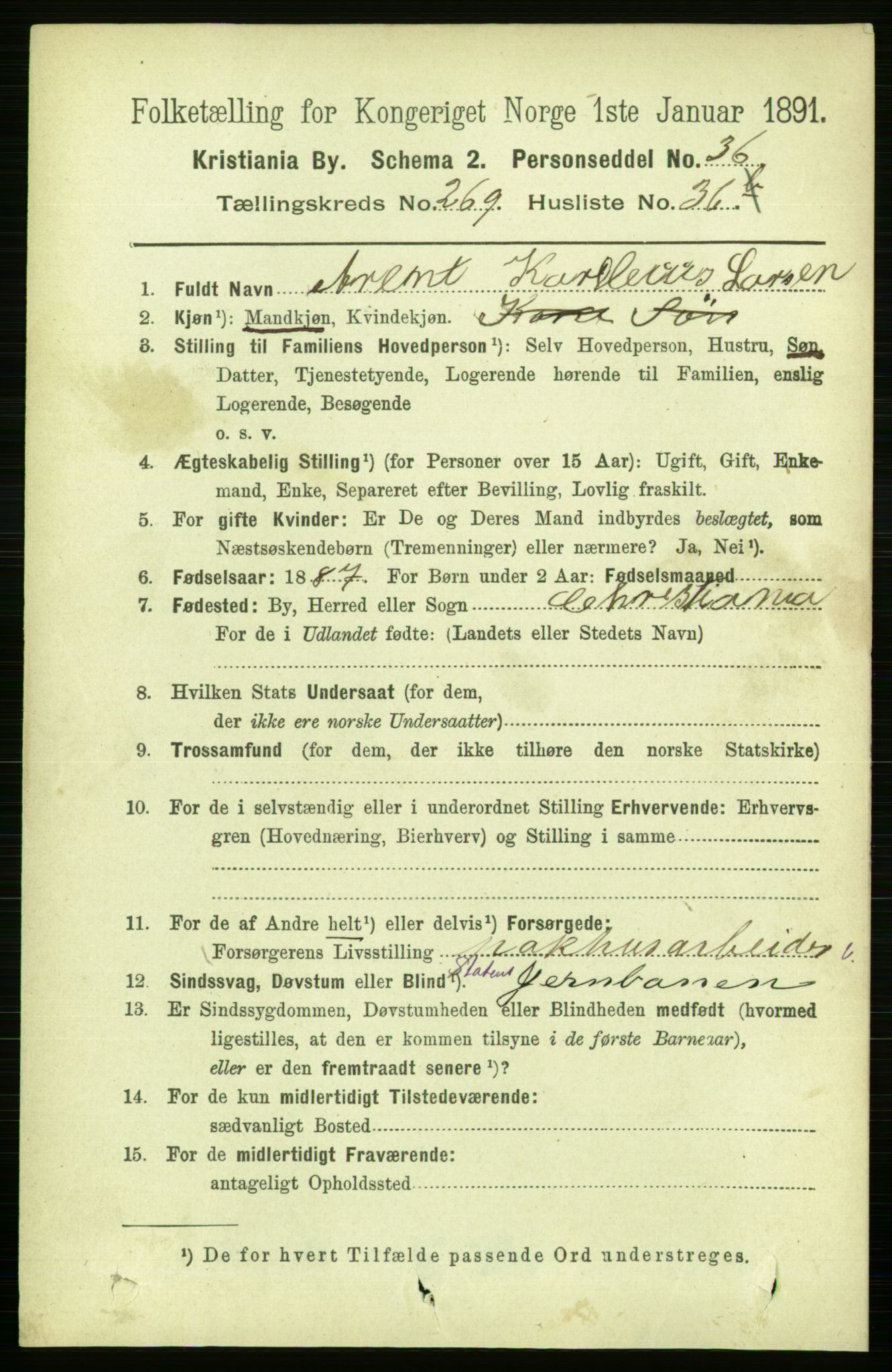 RA, 1891 census for 0301 Kristiania, 1891, p. 163871