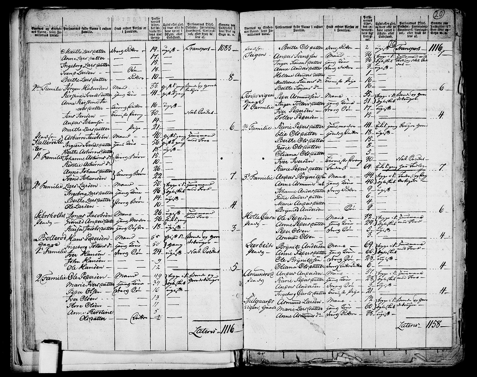 RA, 1801 census for 0117P Idd, 1801, p. 15b-16a
