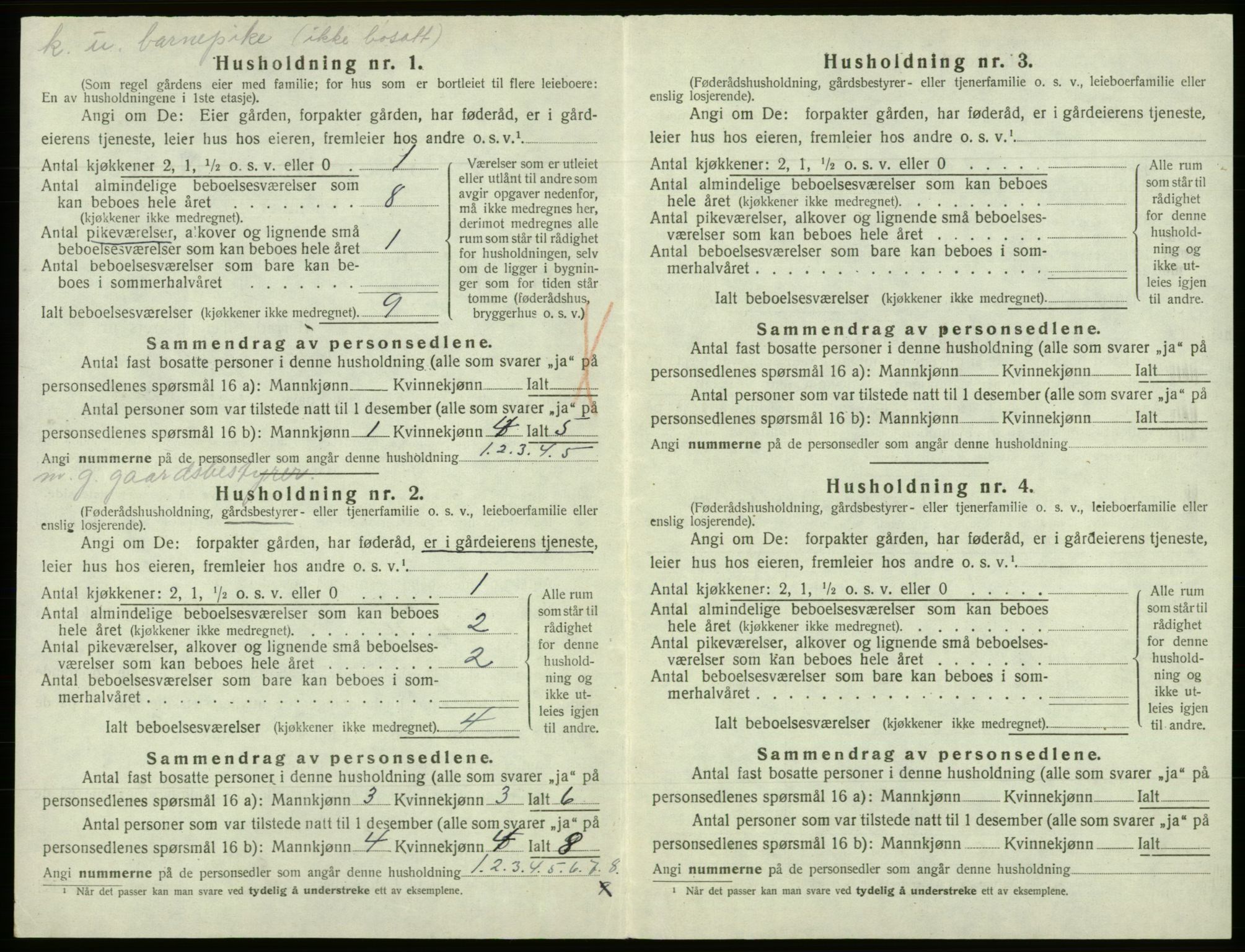 SAB, 1920 census for Os, 1920, p. 418