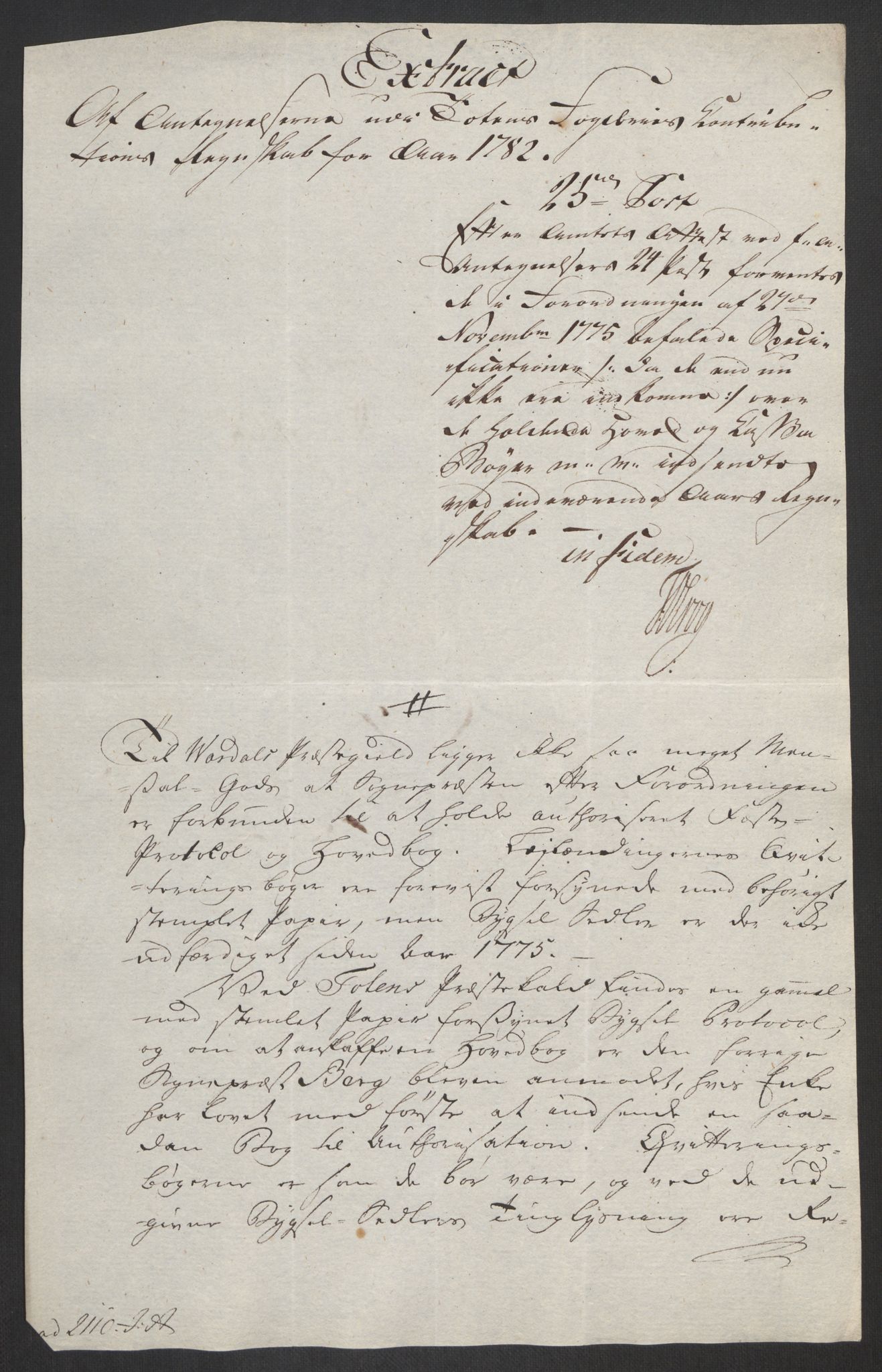 Rentekammeret inntil 1814, Reviderte regnskaper, Fogderegnskap, AV/RA-EA-4092/R19/L1369: Fogderegnskap Toten, Hadeland og Vardal, 1782, p. 437