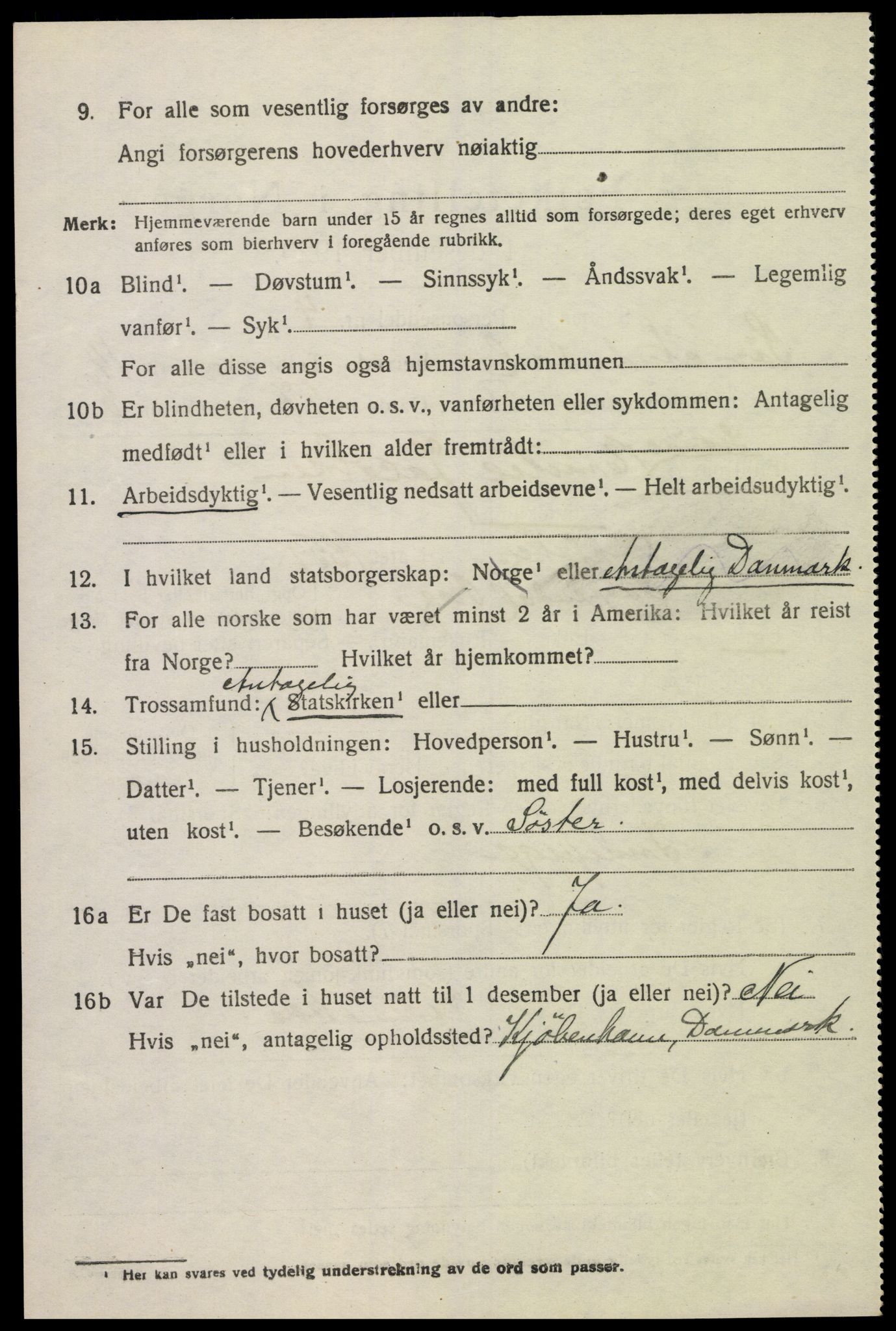 SAK, 1920 census for Sør-Audnedal, 1920, p. 5718