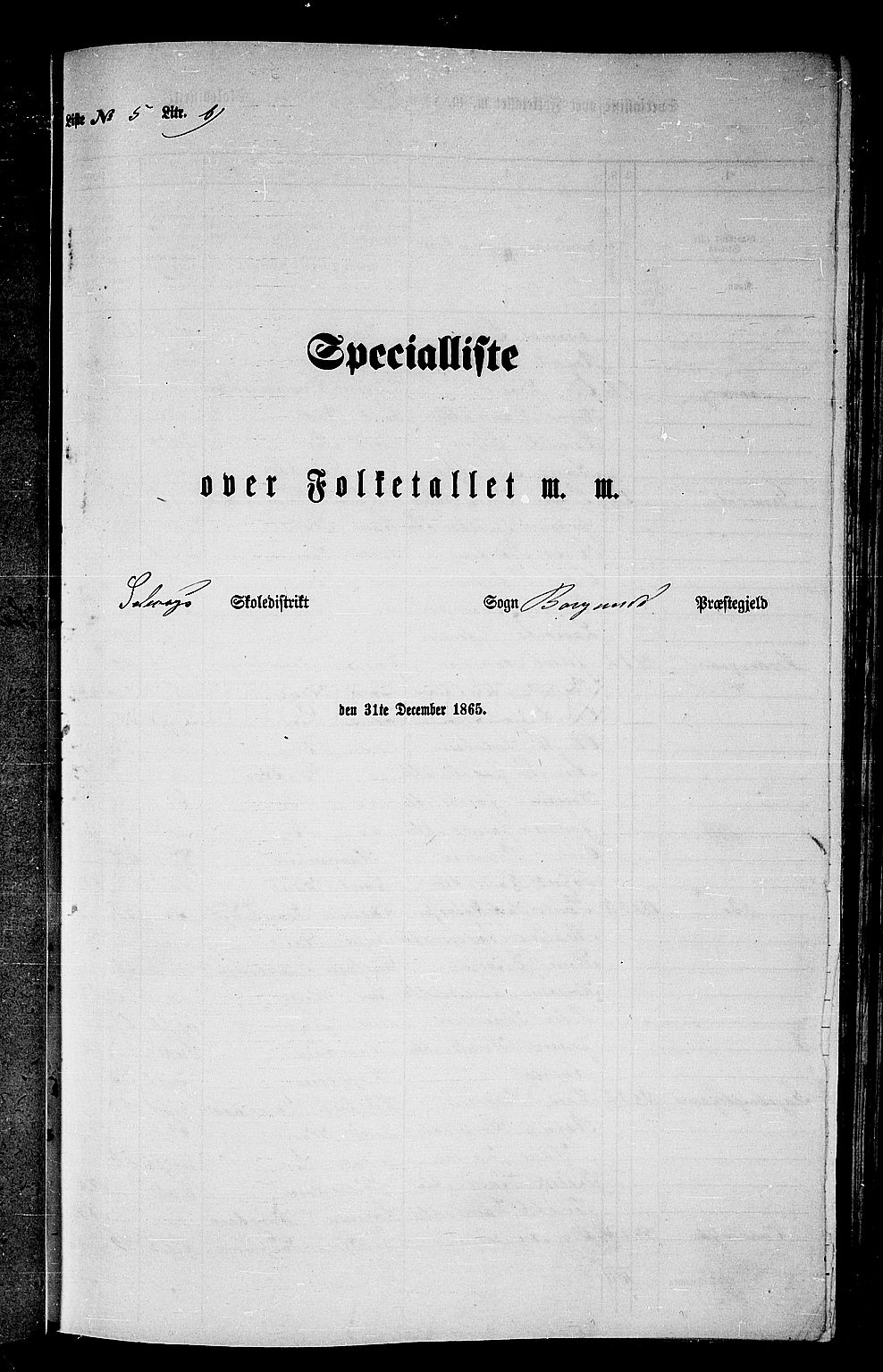 RA, 1865 census for Borgund, 1865, p. 96