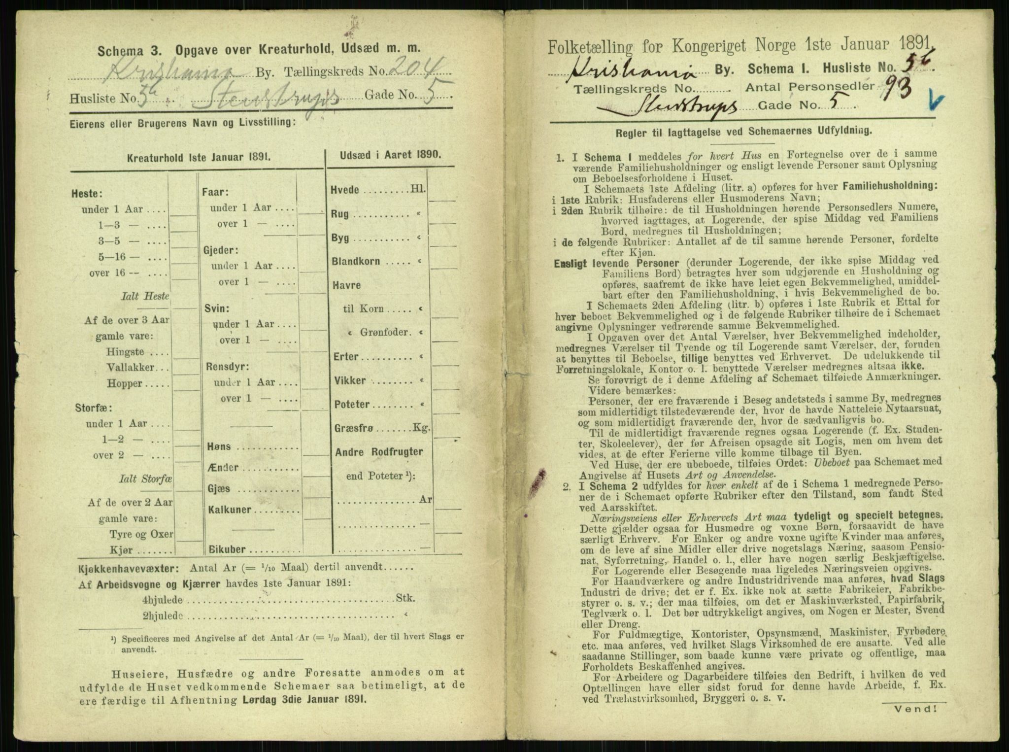 RA, 1891 census for 0301 Kristiania, 1891, p. 122901