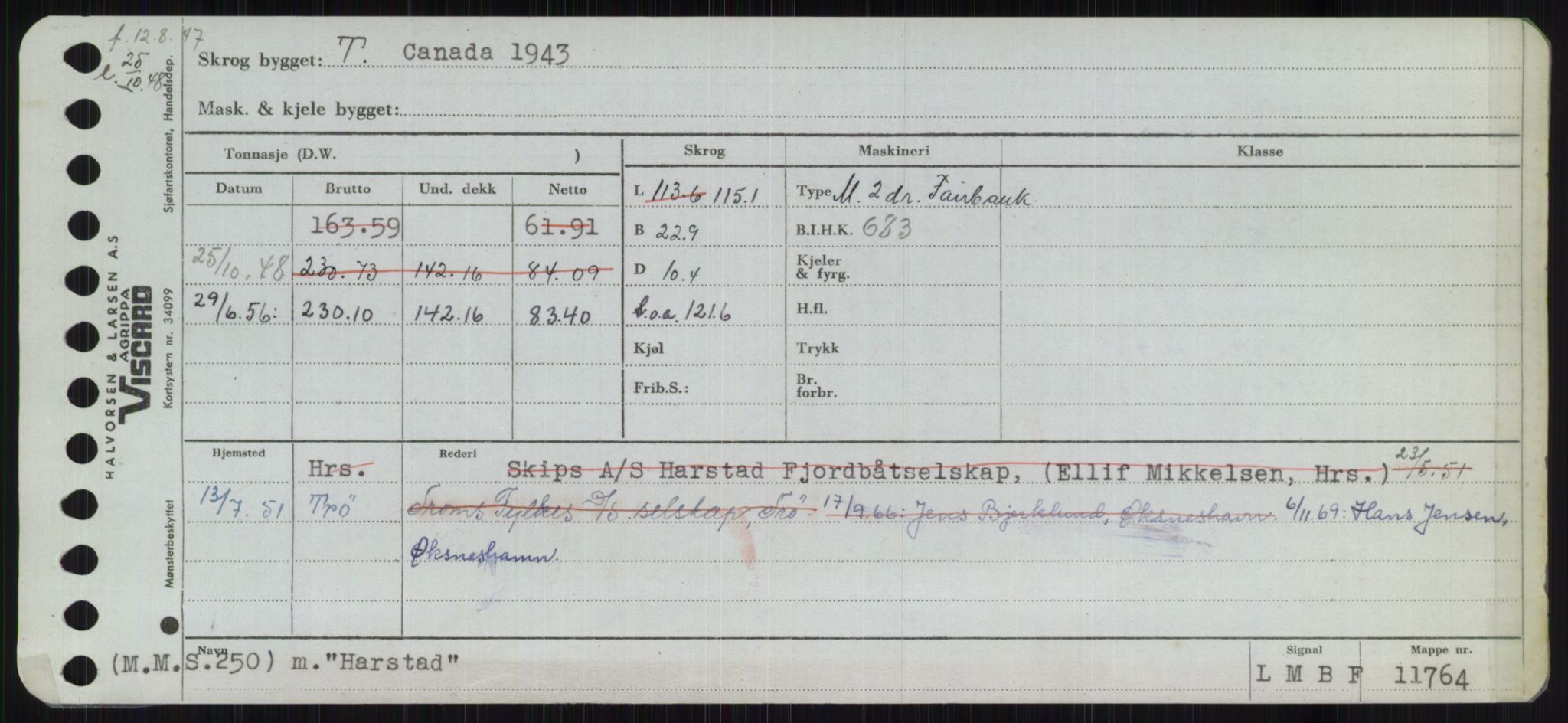 Sjøfartsdirektoratet med forløpere, Skipsmålingen, AV/RA-S-1627/H/Ha/L0002/0002: Fartøy, Eik-Hill / Fartøy, G-Hill, p. 527