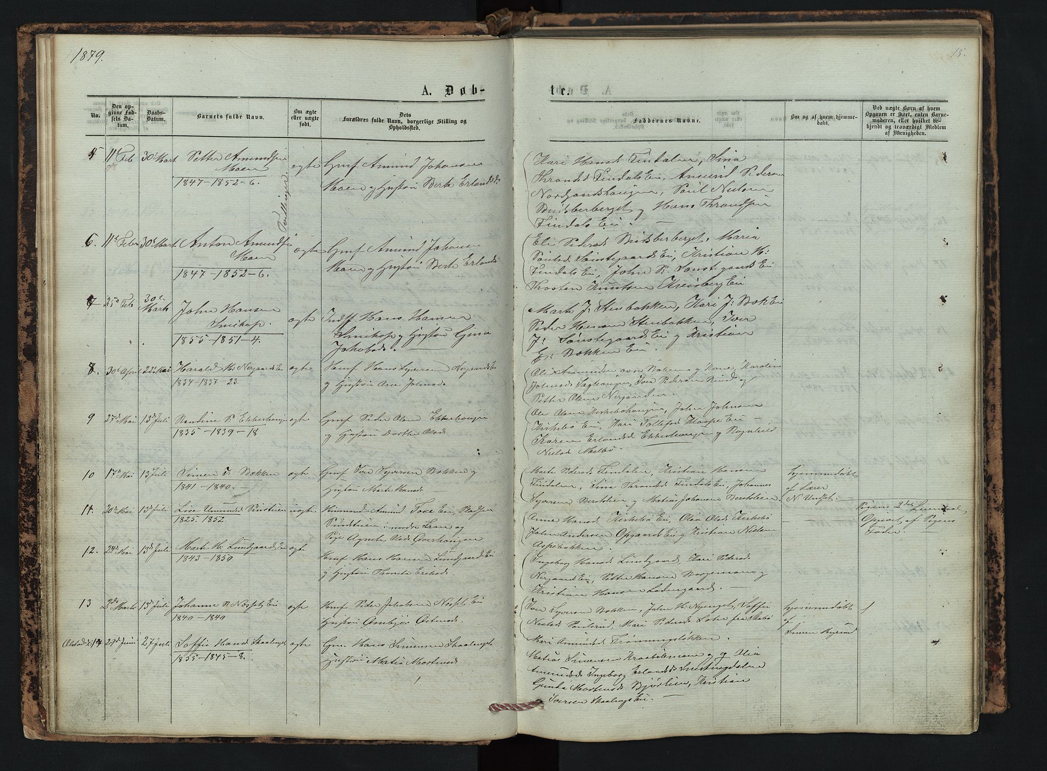 Vestre Gausdal prestekontor, SAH/PREST-094/H/Ha/Hab/L0002: Parish register (copy) no. 2, 1874-1897, p. 15