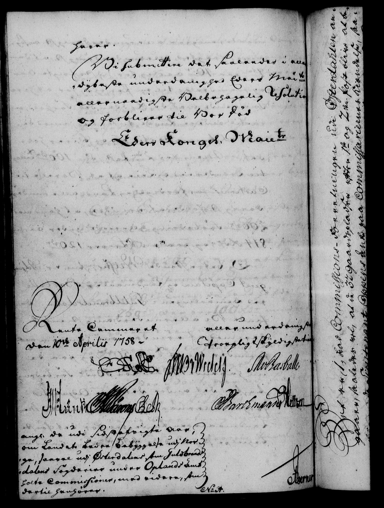 Rentekammeret, Kammerkanselliet, AV/RA-EA-3111/G/Gf/Gfa/L0040: Norsk relasjons- og resolusjonsprotokoll (merket RK 52.40), 1758, p. 322