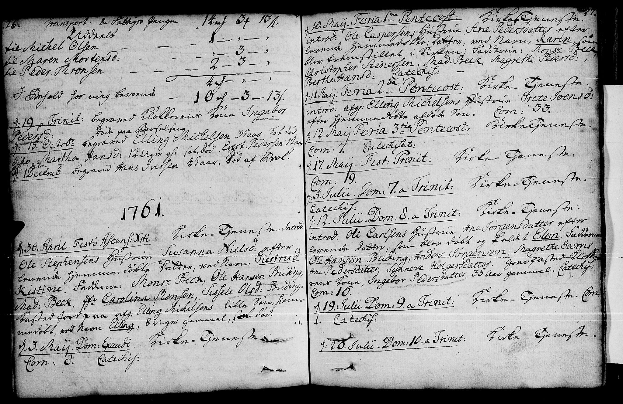 Loppa sokneprestkontor, AV/SATØ-S-1339/H/Ha/L0001kirke: Parish register (official) no. 1 /2, 1753-1784, p. 26-27