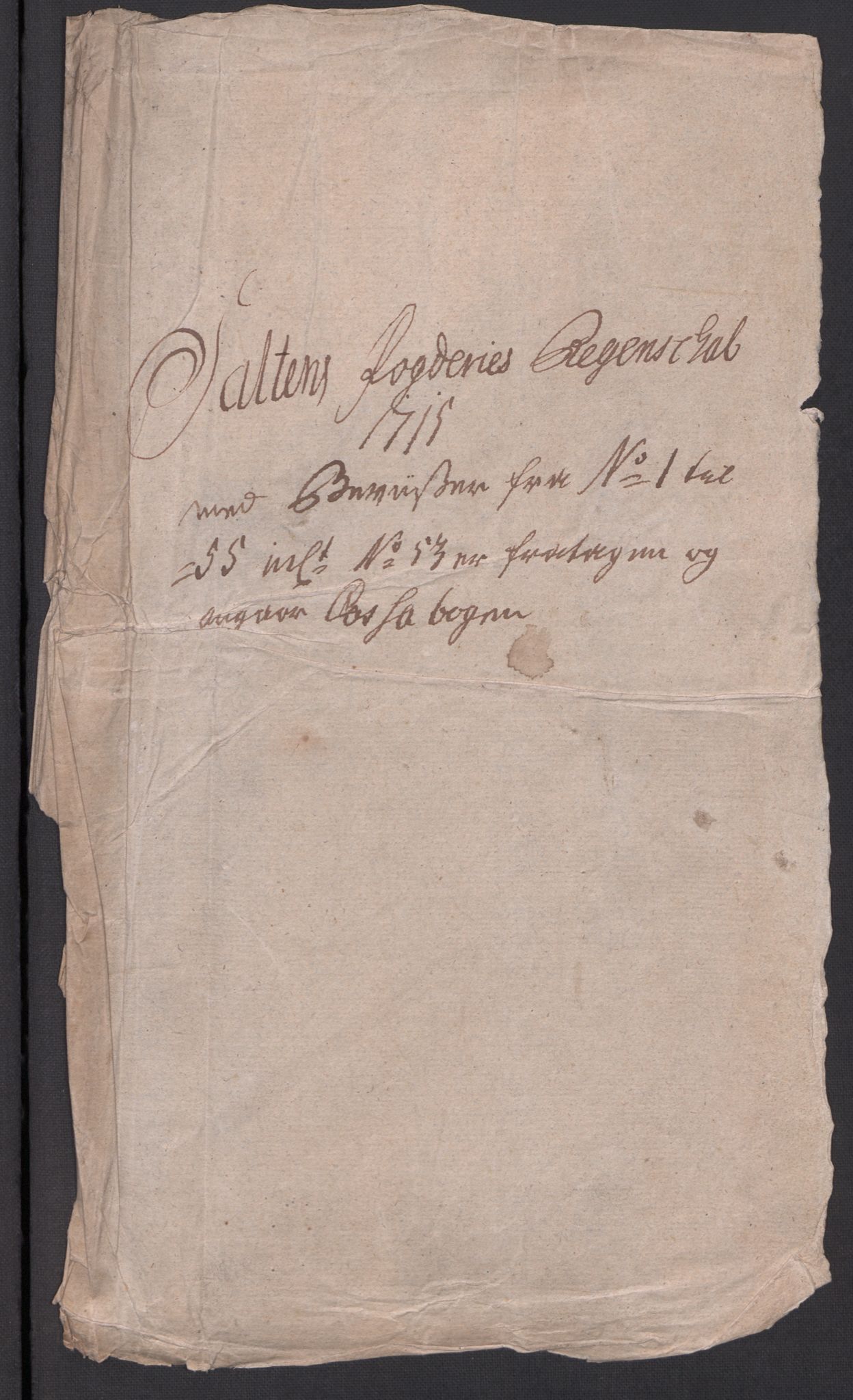 Rentekammeret inntil 1814, Reviderte regnskaper, Fogderegnskap, AV/RA-EA-4092/R66/L4585: Fogderegnskap Salten, 1715, p. 3