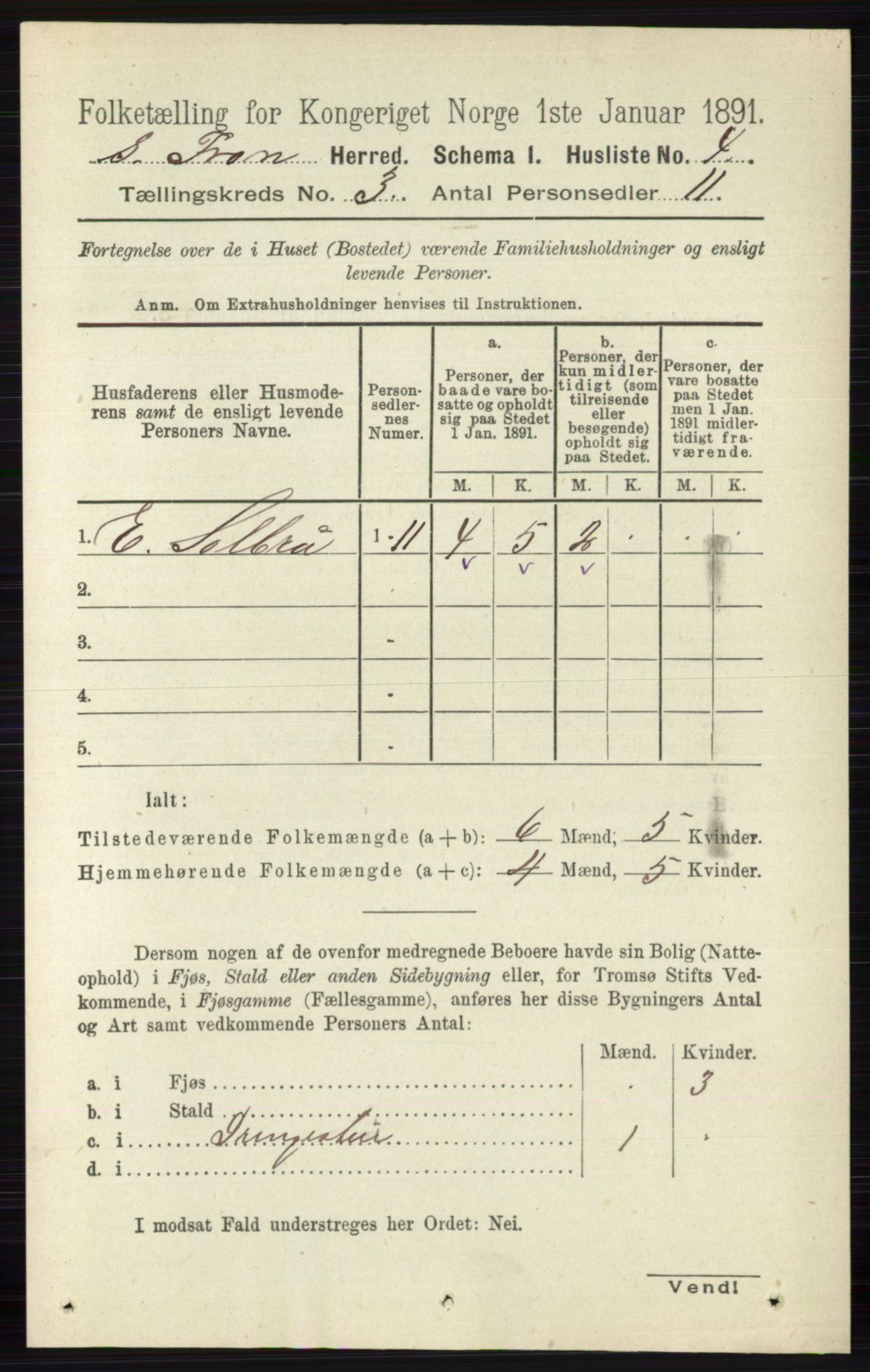 RA, 1891 census for 0519 Sør-Fron, 1891, p. 915