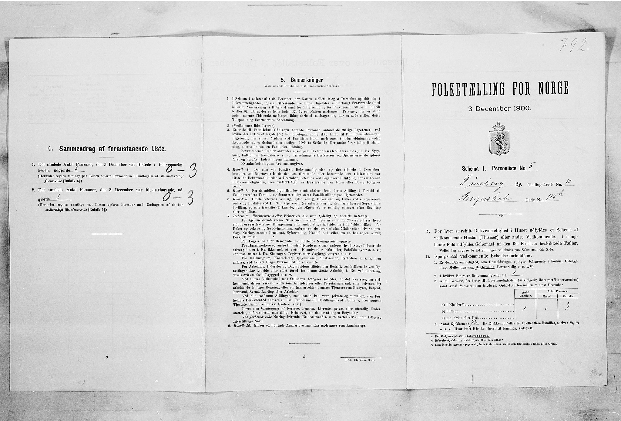 RA, 1900 census for Tønsberg, 1900, p. 1398