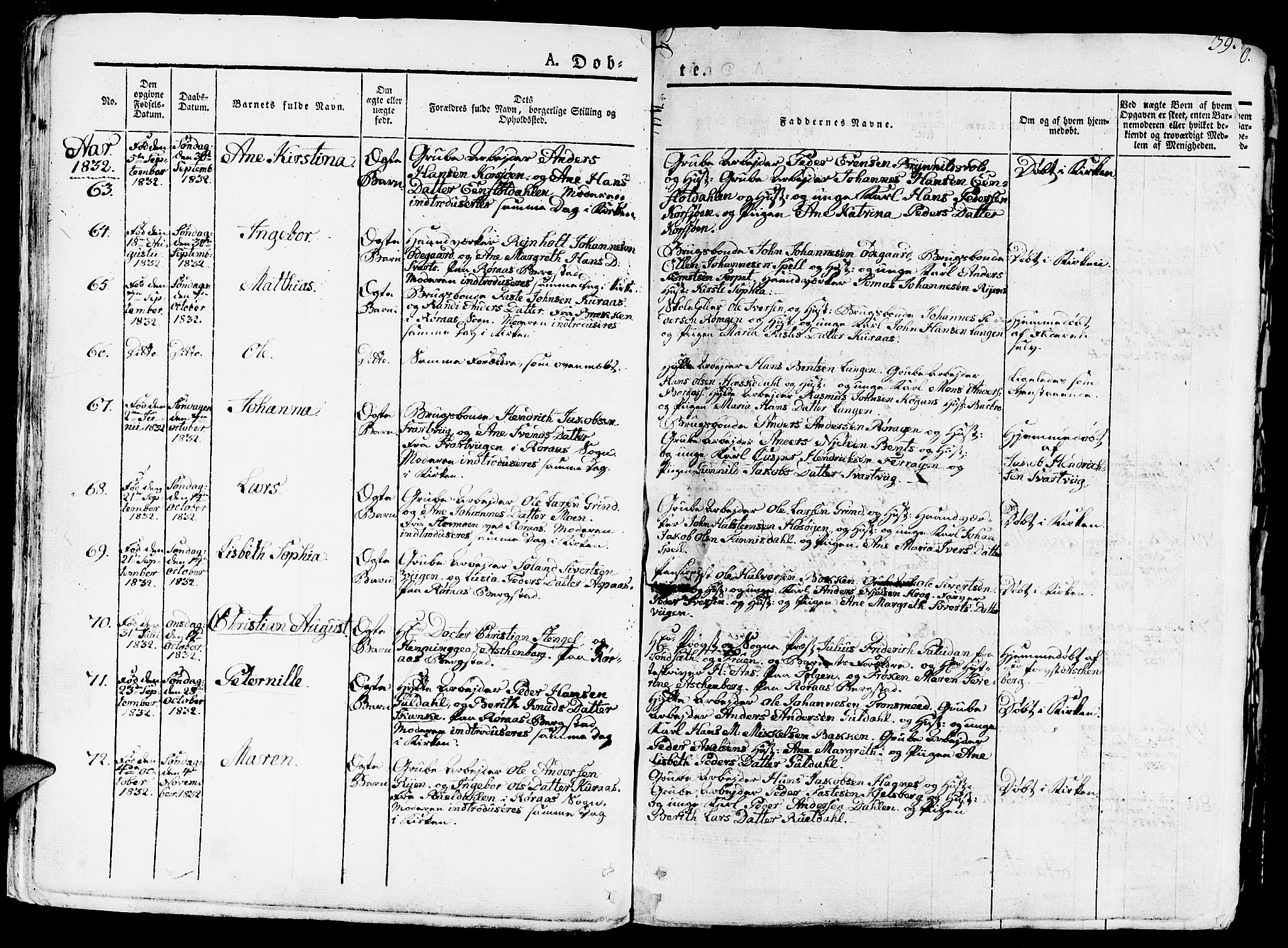 Ministerialprotokoller, klokkerbøker og fødselsregistre - Sør-Trøndelag, AV/SAT-A-1456/681/L0938: Parish register (copy) no. 681C02, 1829-1879, p. 39