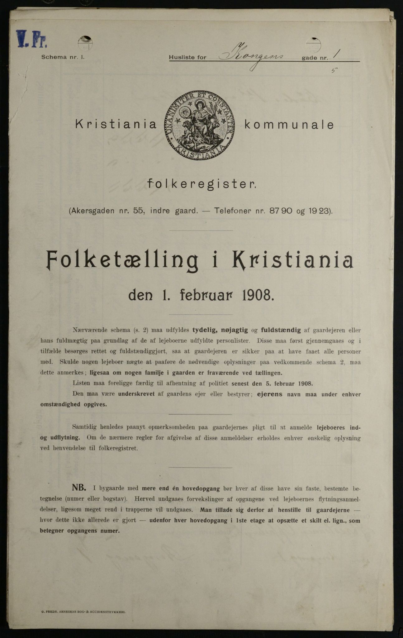 OBA, Municipal Census 1908 for Kristiania, 1908, p. 46882