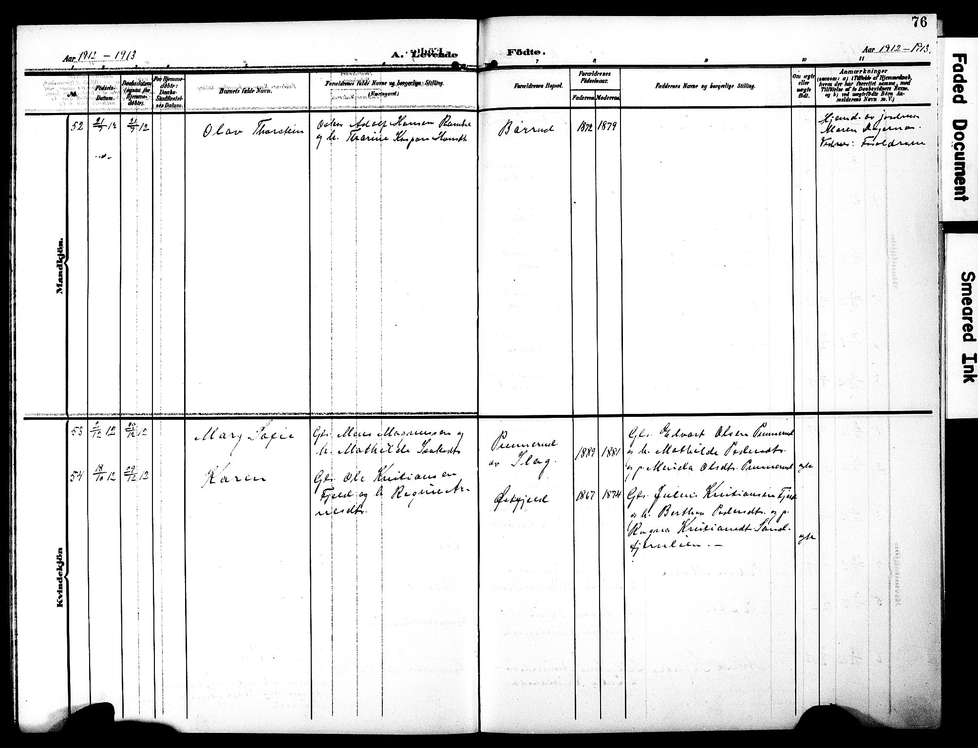 Eidskog prestekontor, SAH/PREST-026/H/Ha/Hab/L0003: Parish register (copy) no. 3, 1904-1919, p. 76