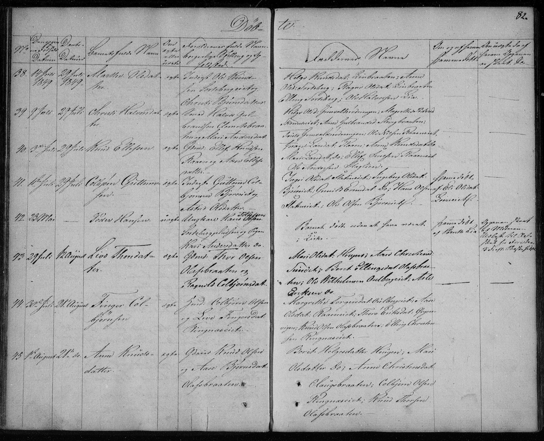 Krødsherad kirkebøker, AV/SAKO-A-19/F/Fa/L0002: Parish register (official) no. 2, 1829-1851, p. 82