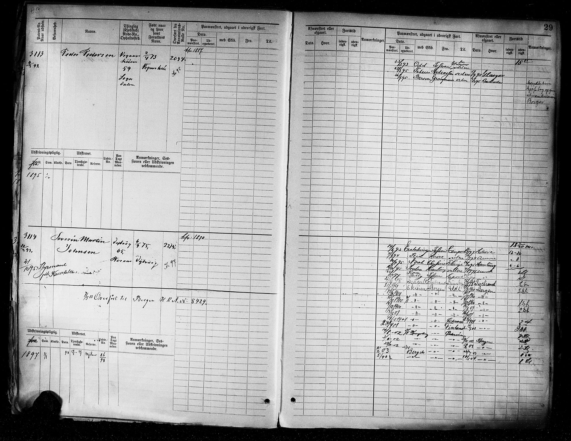 Tvedestrand mønstringskrets, AV/SAK-2031-0011/F/Fb/L0005: Hovedrulle A nr 3057-3817, R-6, 1890-1920, p. 31