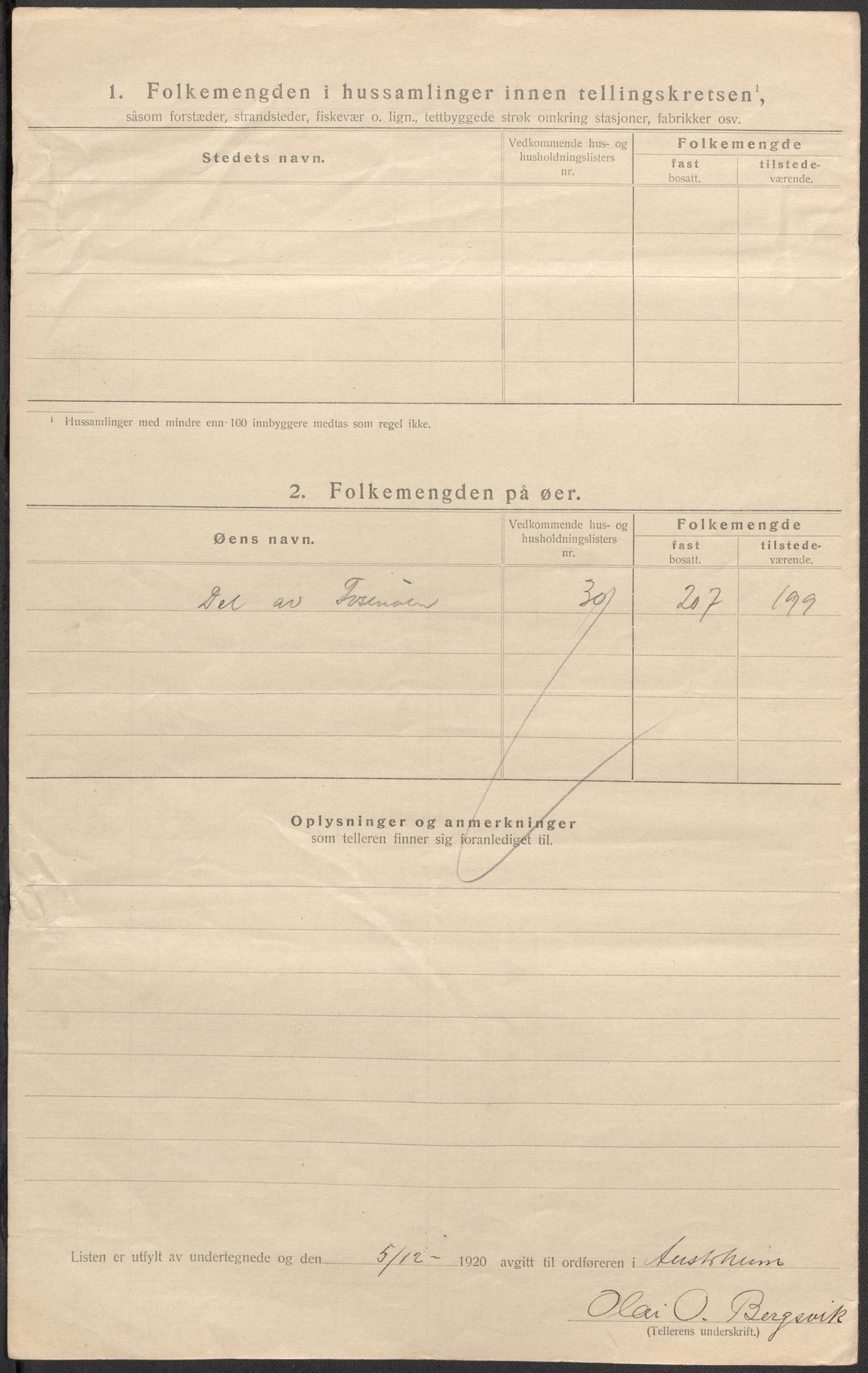 SAB, 1920 census for Austrheim, 1920, p. 37