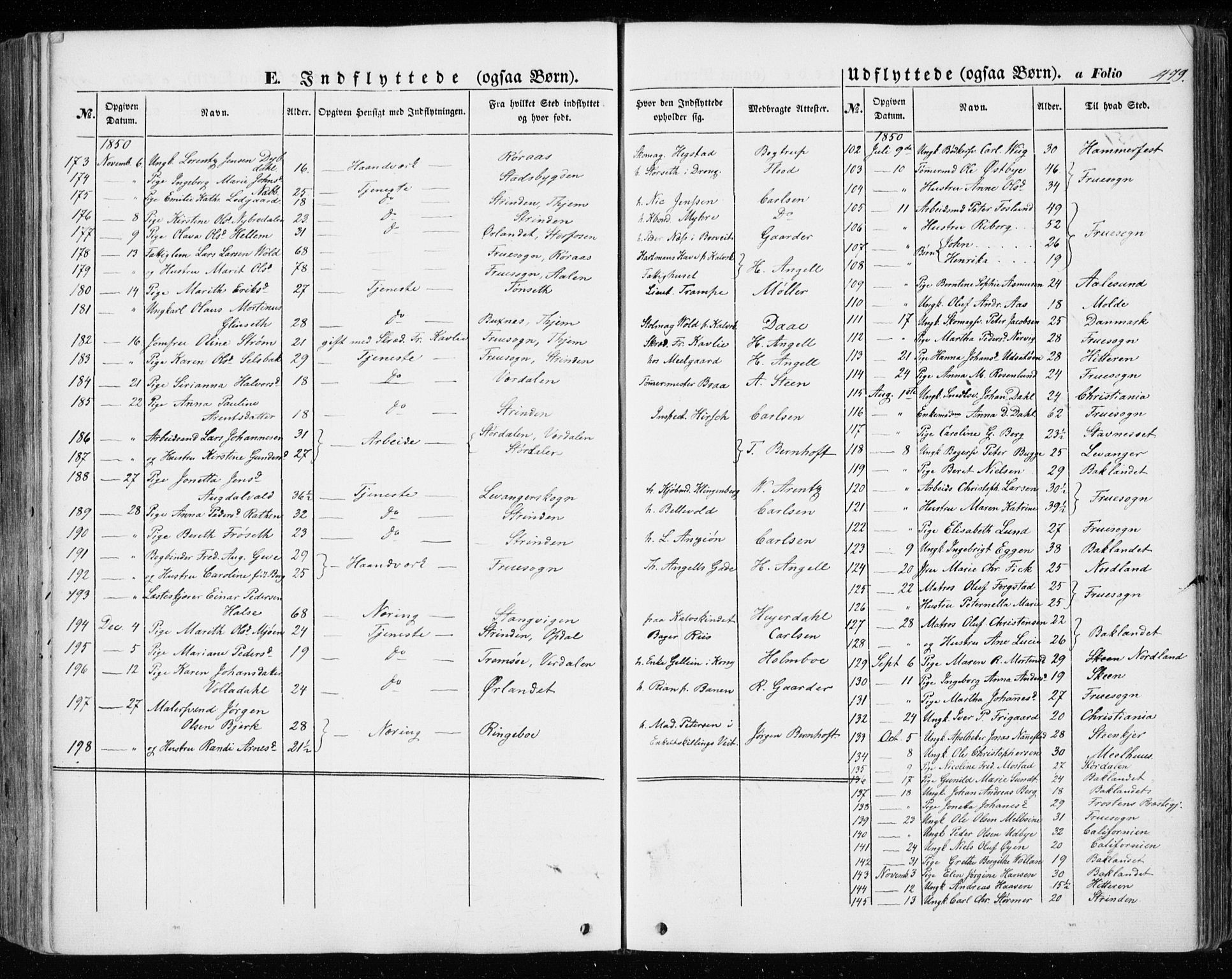 Ministerialprotokoller, klokkerbøker og fødselsregistre - Sør-Trøndelag, SAT/A-1456/601/L0051: Parish register (official) no. 601A19, 1848-1857, p. 479
