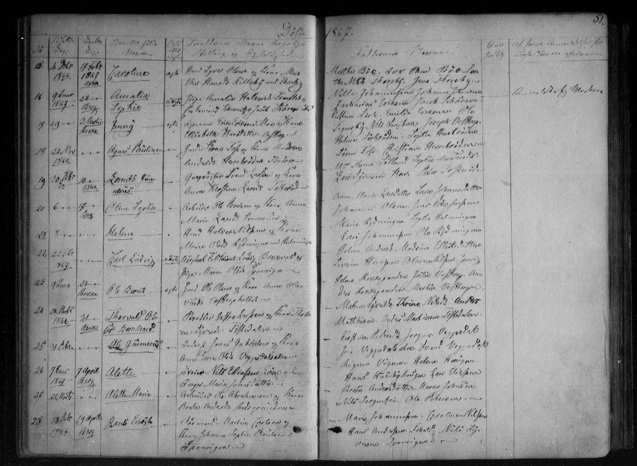 Berg prestekontor Kirkebøker, AV/SAO-A-10902/F/Fa/L0005: Parish register (official) no. I 5, 1861-1877, p. 51