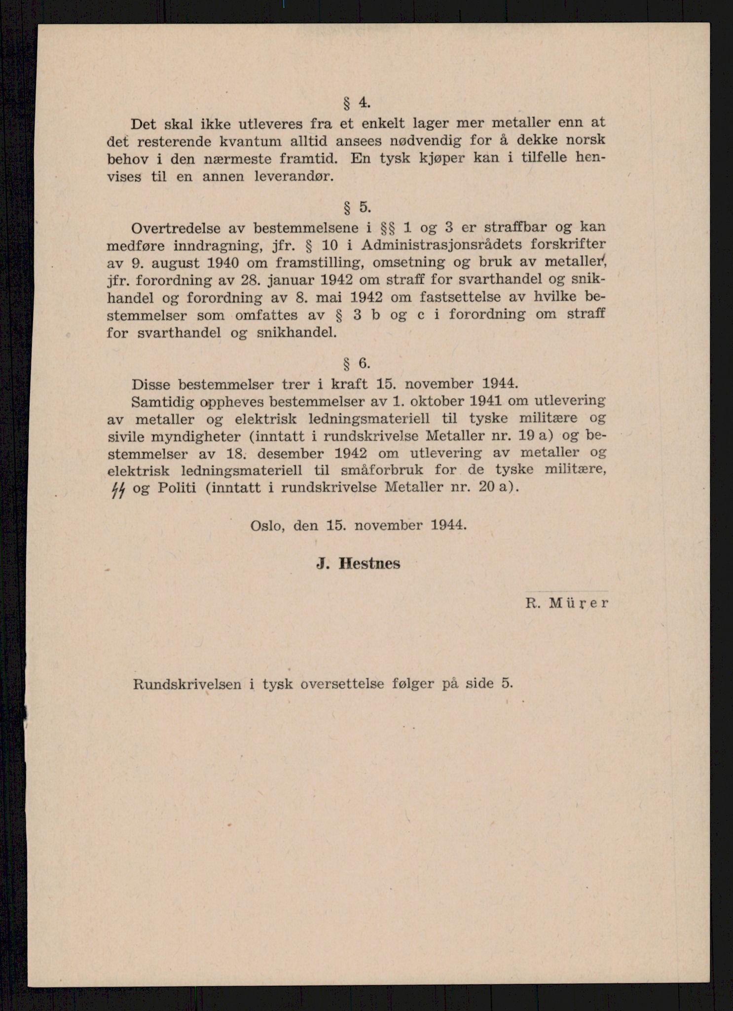 Direktoratet for industriforsyning, Sekretariatet, RA/S-4153/D/Df/L0056: 9. Metallkontoret, 1940-1945, p. 563