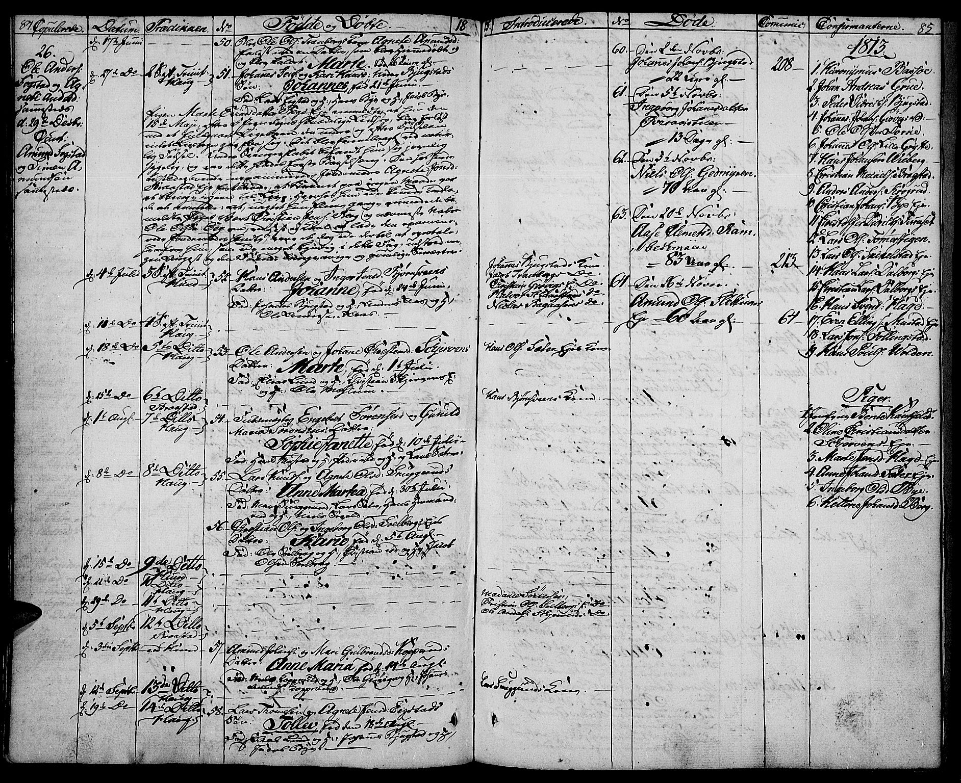 Vardal prestekontor, AV/SAH-PREST-100/H/Ha/Haa/L0003: Parish register (official) no. 3, 1808-1814, p. 84-85