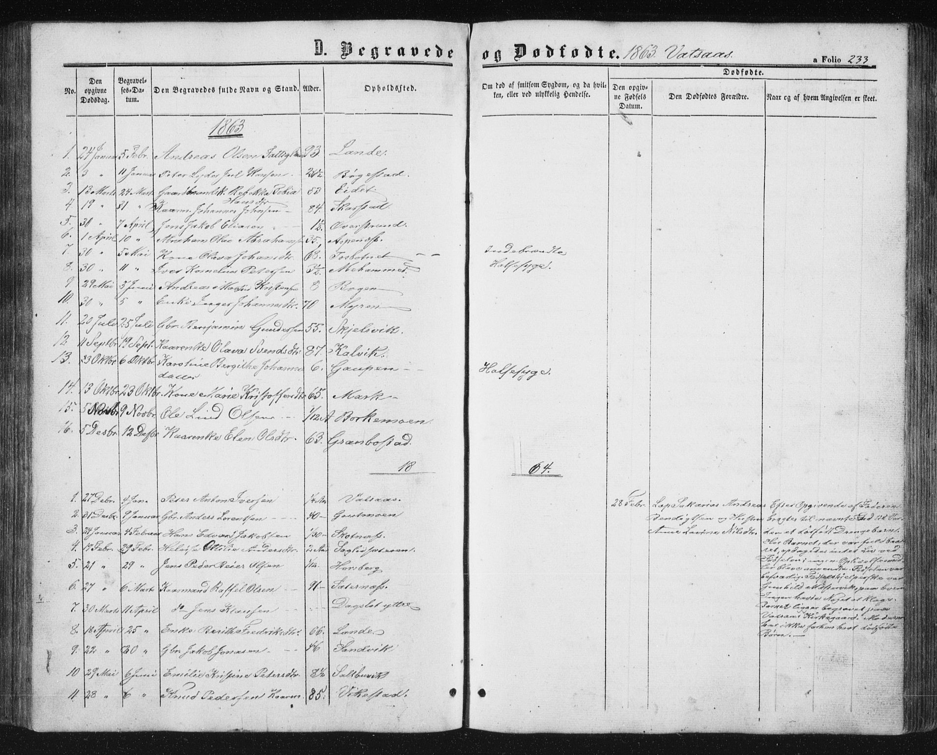 Ministerialprotokoller, klokkerbøker og fødselsregistre - Nordland, SAT/A-1459/810/L0158: Parish register (copy) no. 810C02 /1, 1863-1883, p. 233