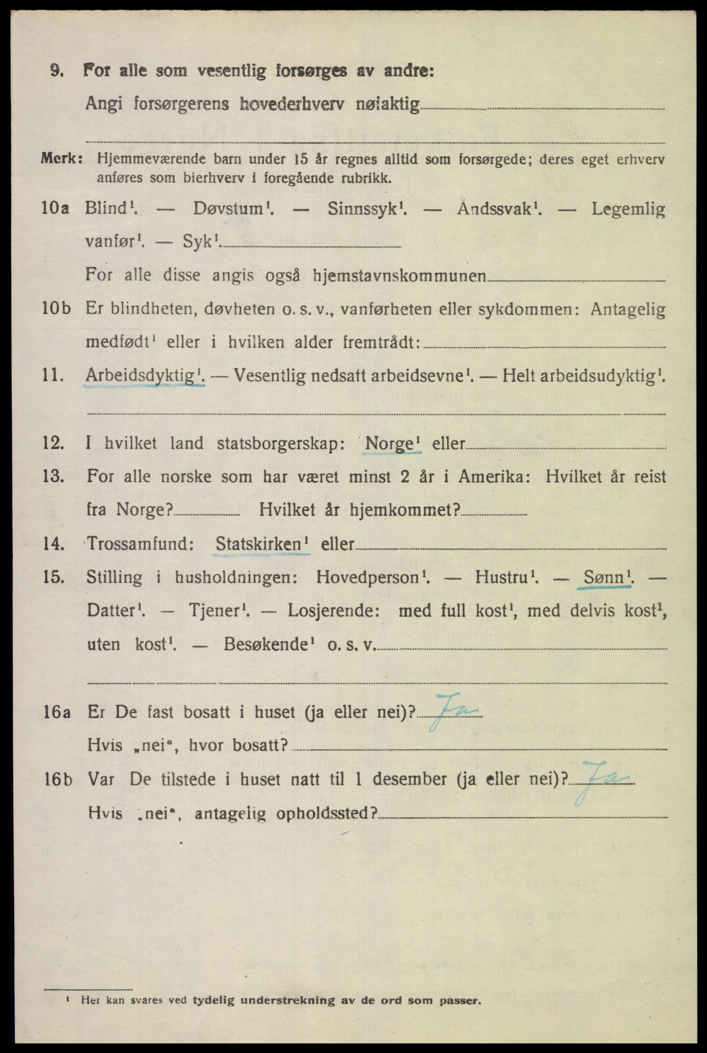 SAK, 1920 census for Eiken, 1920, p. 950