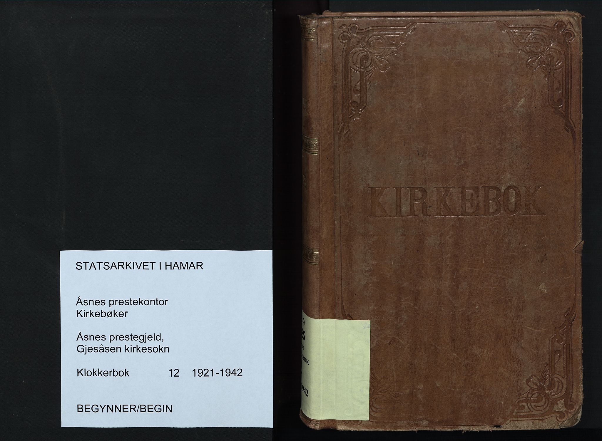 Åsnes prestekontor, AV/SAH-PREST-042/H/Ha/Hab/L0012: Parish register (copy) no. 12, 1921-1942