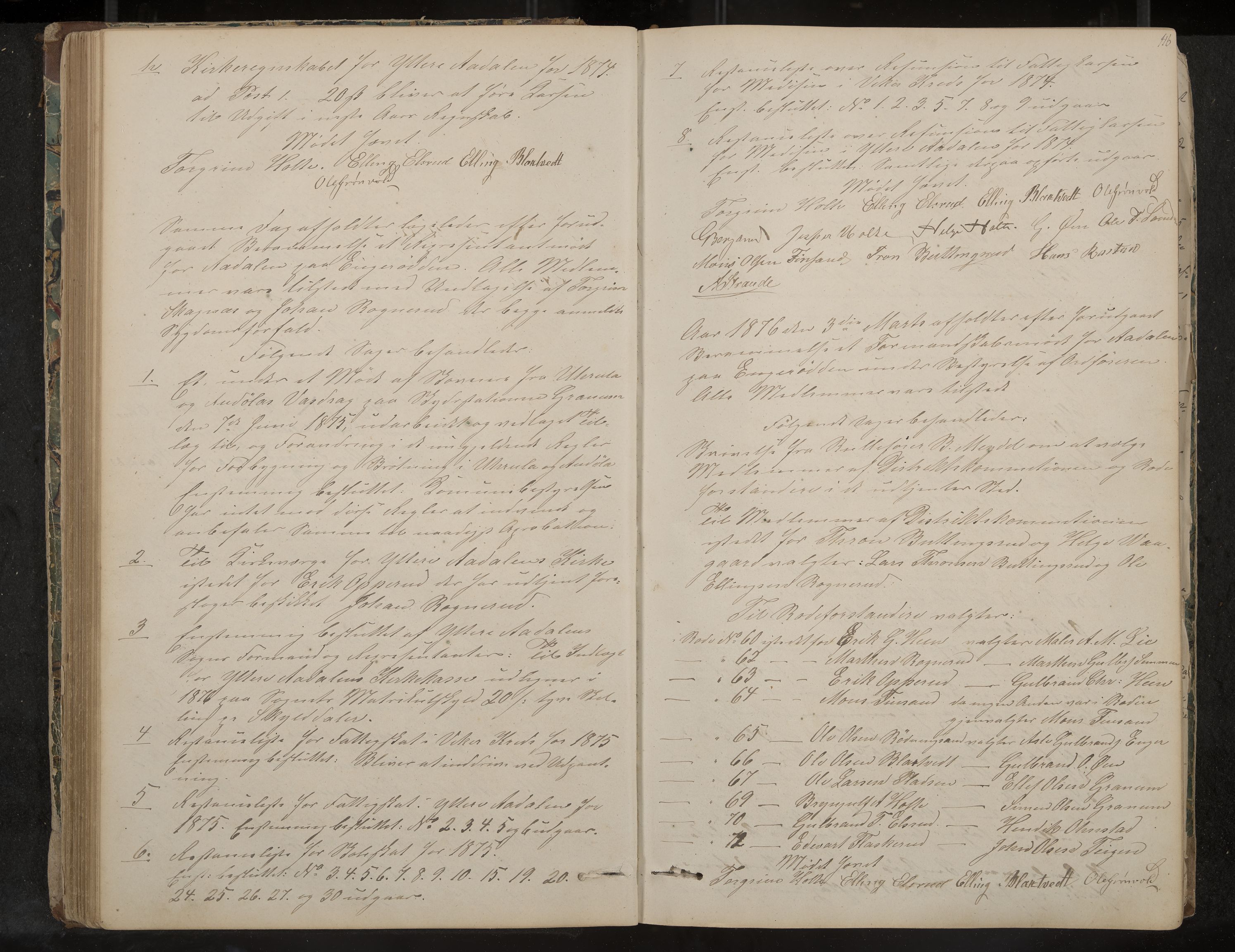 Ådal formannskap og sentraladministrasjon, IKAK/0614021/A/Aa/L0001: Møtebok, 1858-1891, p. 116