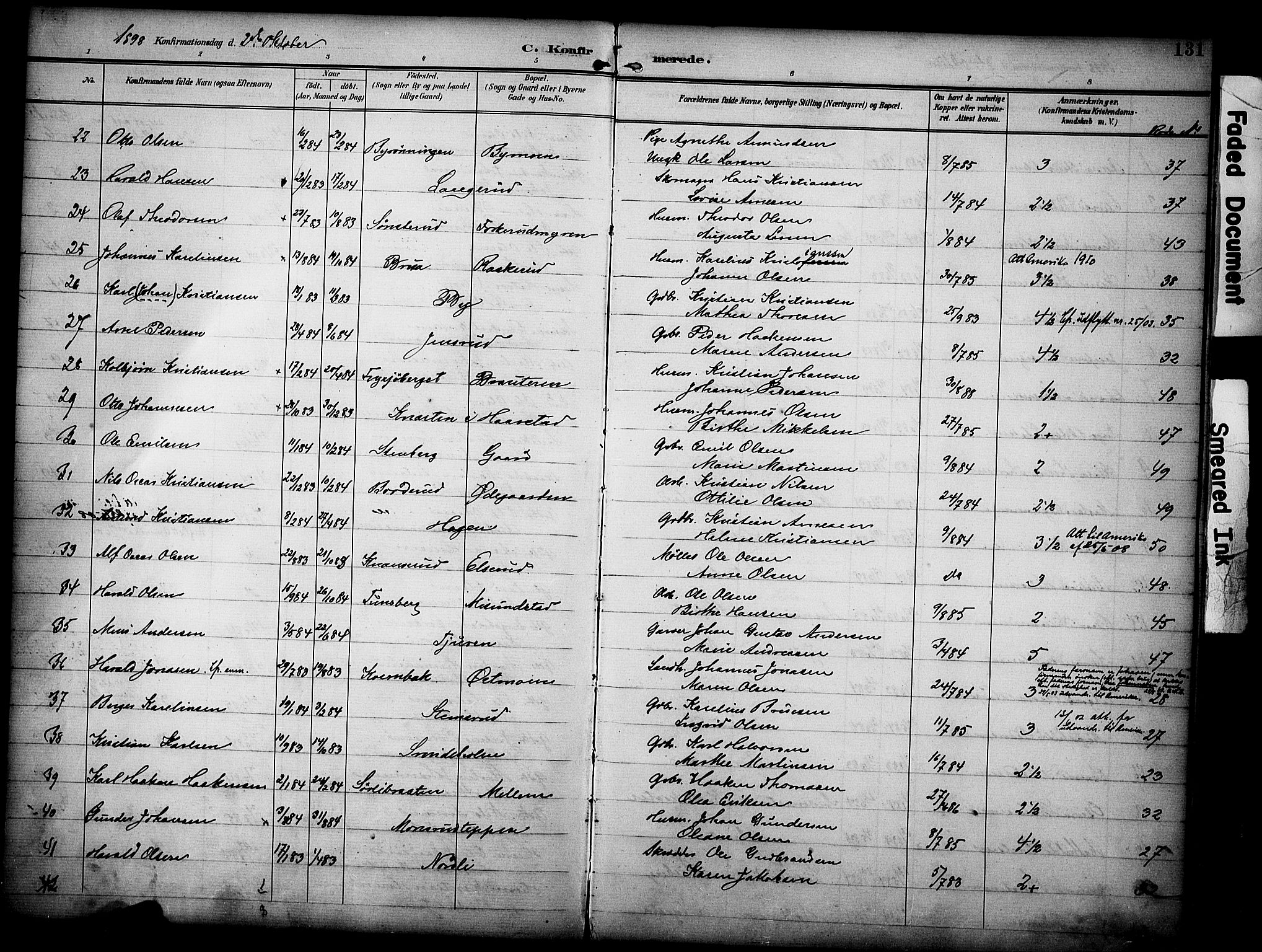 Grue prestekontor, SAH/PREST-036/H/Ha/Haa/L0013: Parish register (official) no. 13, 1898-1910, p. 131