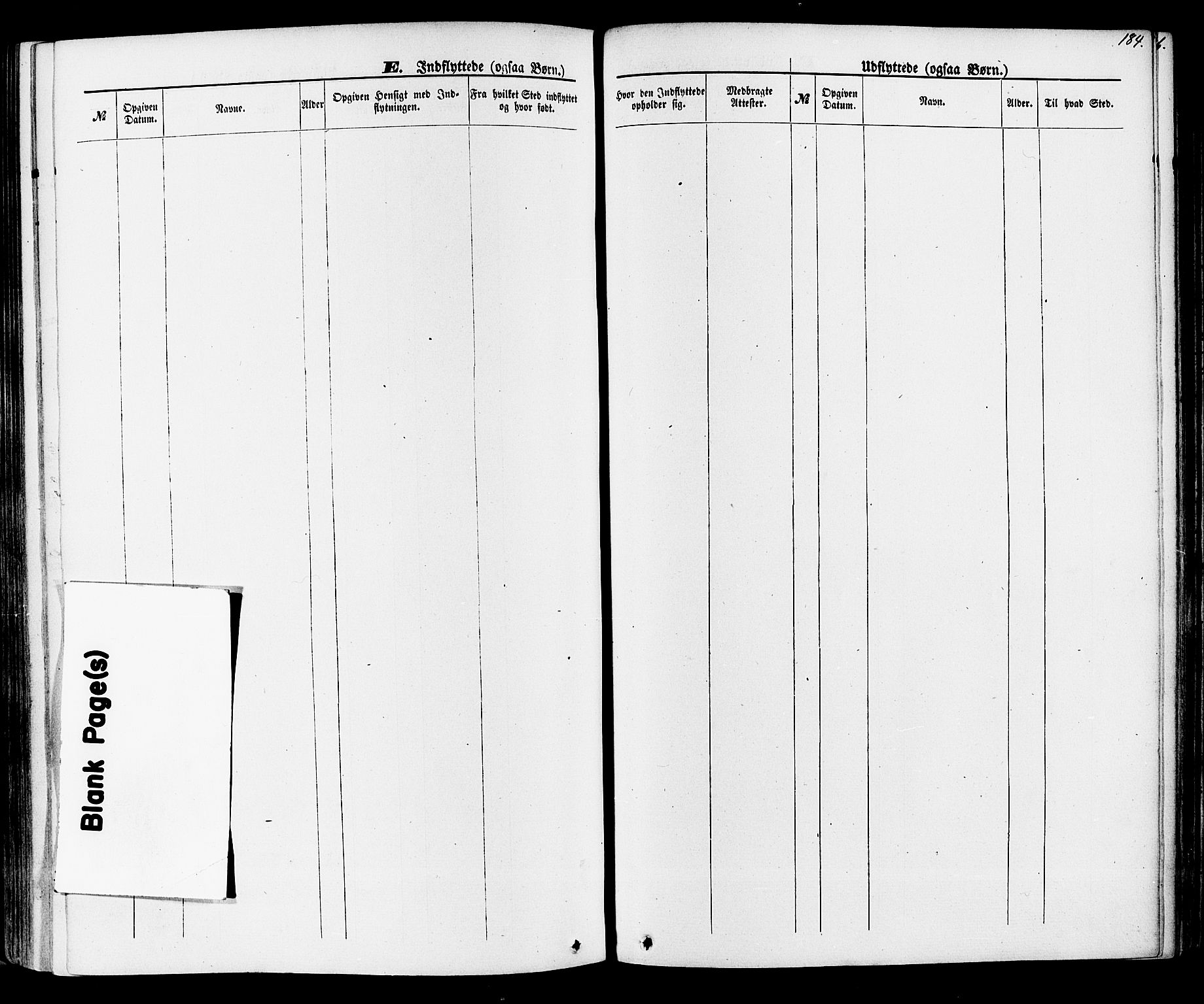 Lunde kirkebøker, SAKO/A-282/F/Fa/L0001: Parish register (official) no. I 1, 1866-1883, p. 184