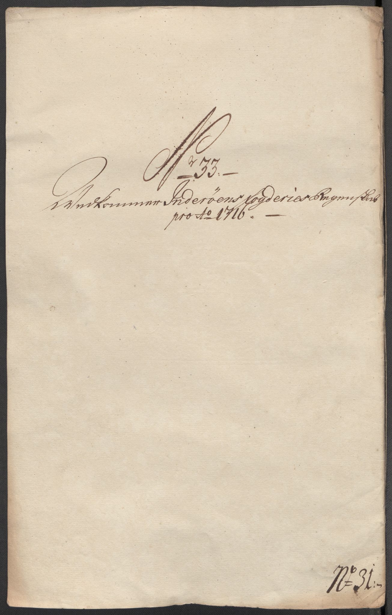 Rentekammeret inntil 1814, Reviderte regnskaper, Fogderegnskap, RA/EA-4092/R63/L4324: Fogderegnskap Inderøy, 1716, p. 274