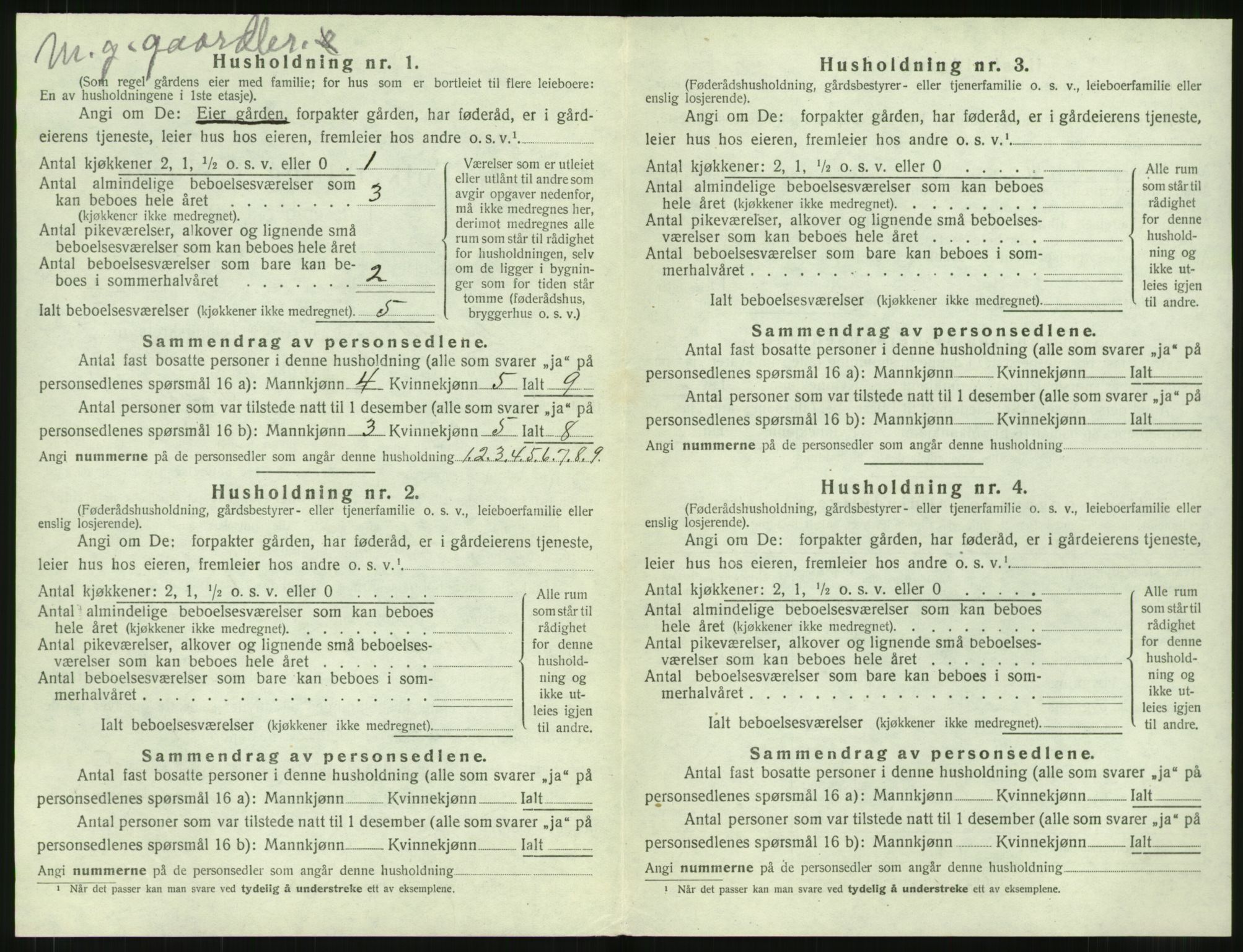 SAT, 1920 census for Vestnes, 1920, p. 942