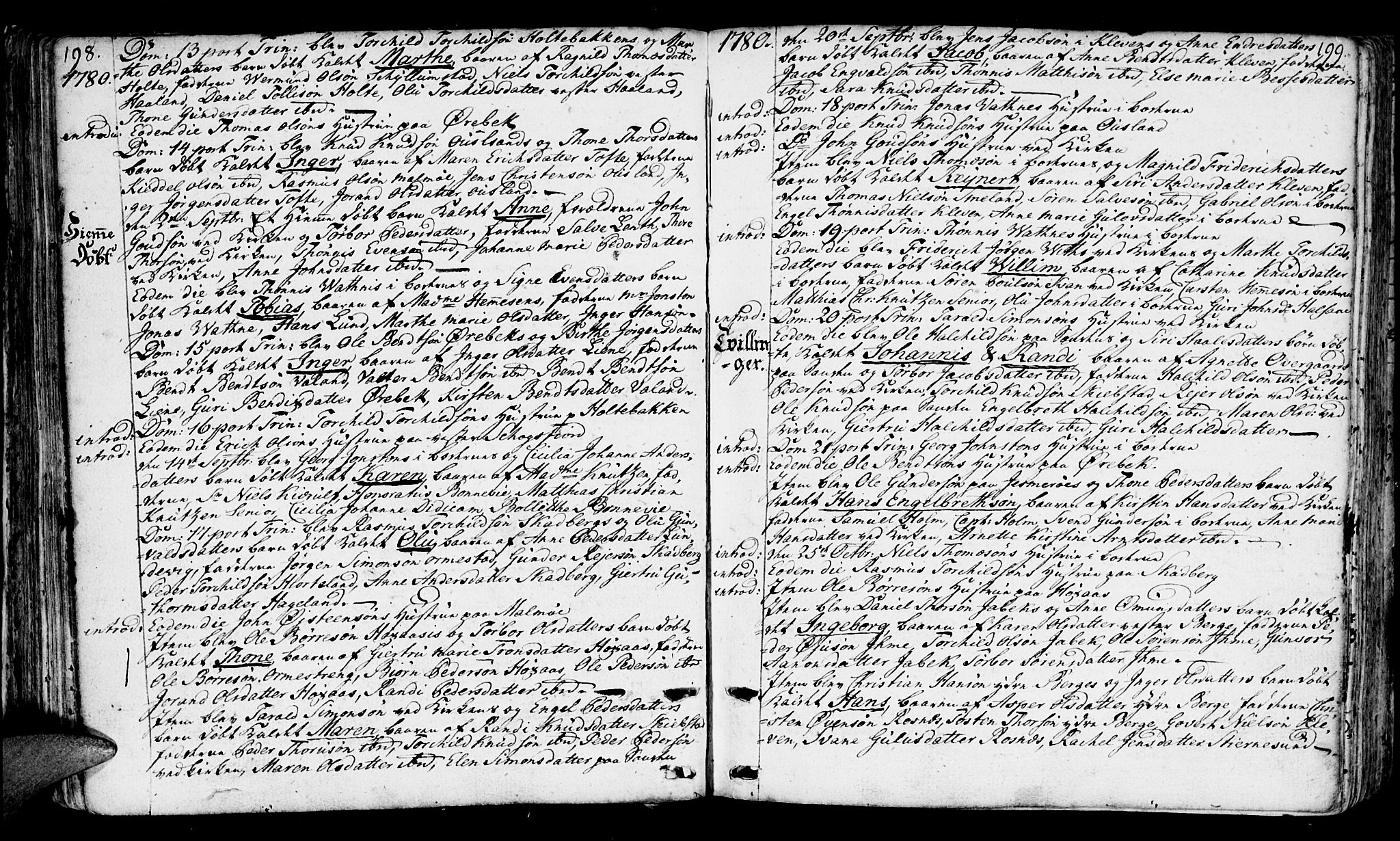 Mandal sokneprestkontor, AV/SAK-1111-0030/F/Fa/Faa/L0003: Parish register (official) no. A 3, 1748-1794, p. 198-199