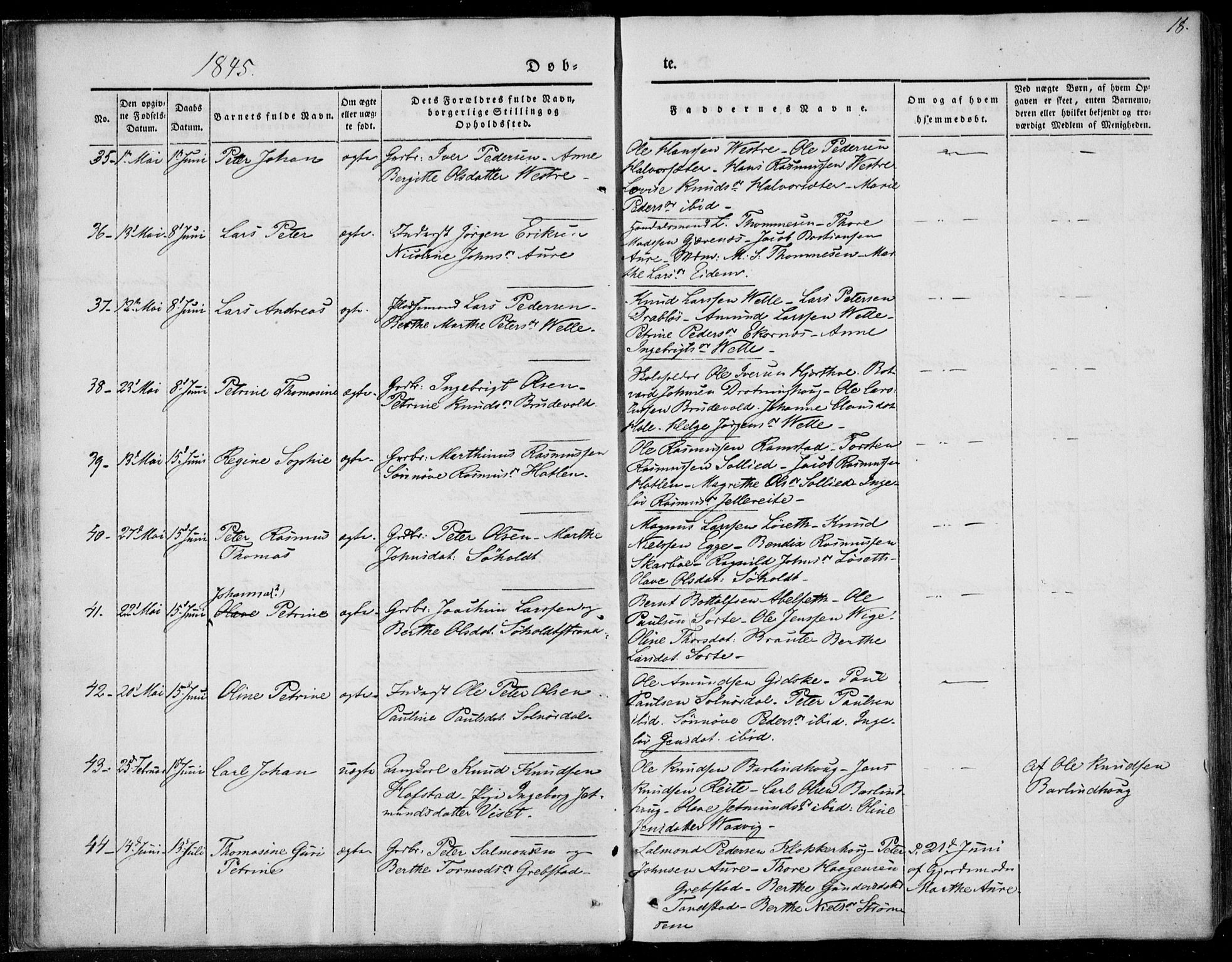 Ministerialprotokoller, klokkerbøker og fødselsregistre - Møre og Romsdal, AV/SAT-A-1454/522/L0312: Parish register (official) no. 522A07, 1843-1851, p. 18