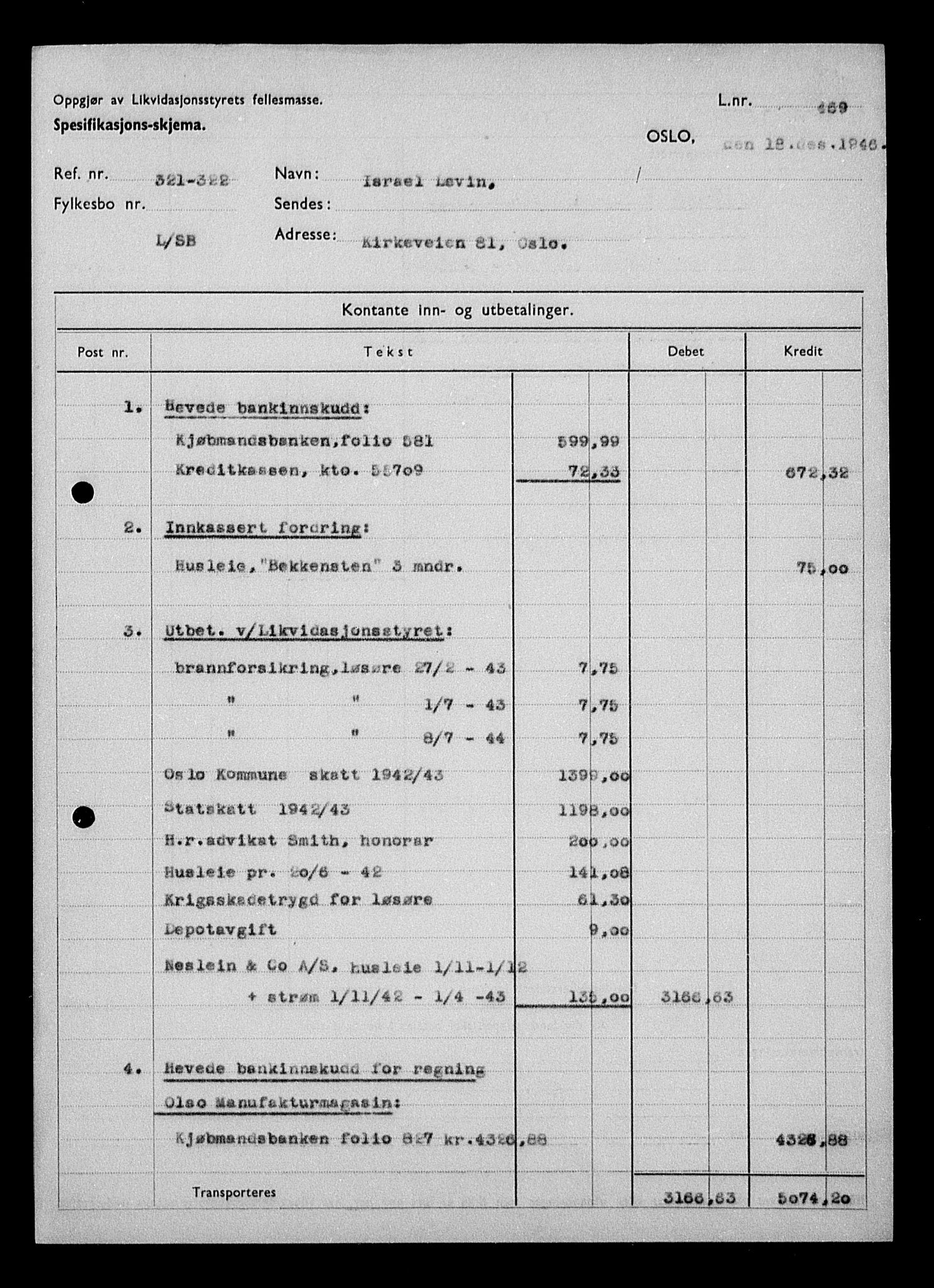 Justisdepartementet, Tilbakeføringskontoret for inndratte formuer, RA/S-1564/H/Hc/Hcc/L0957: --, 1945-1947, p. 164