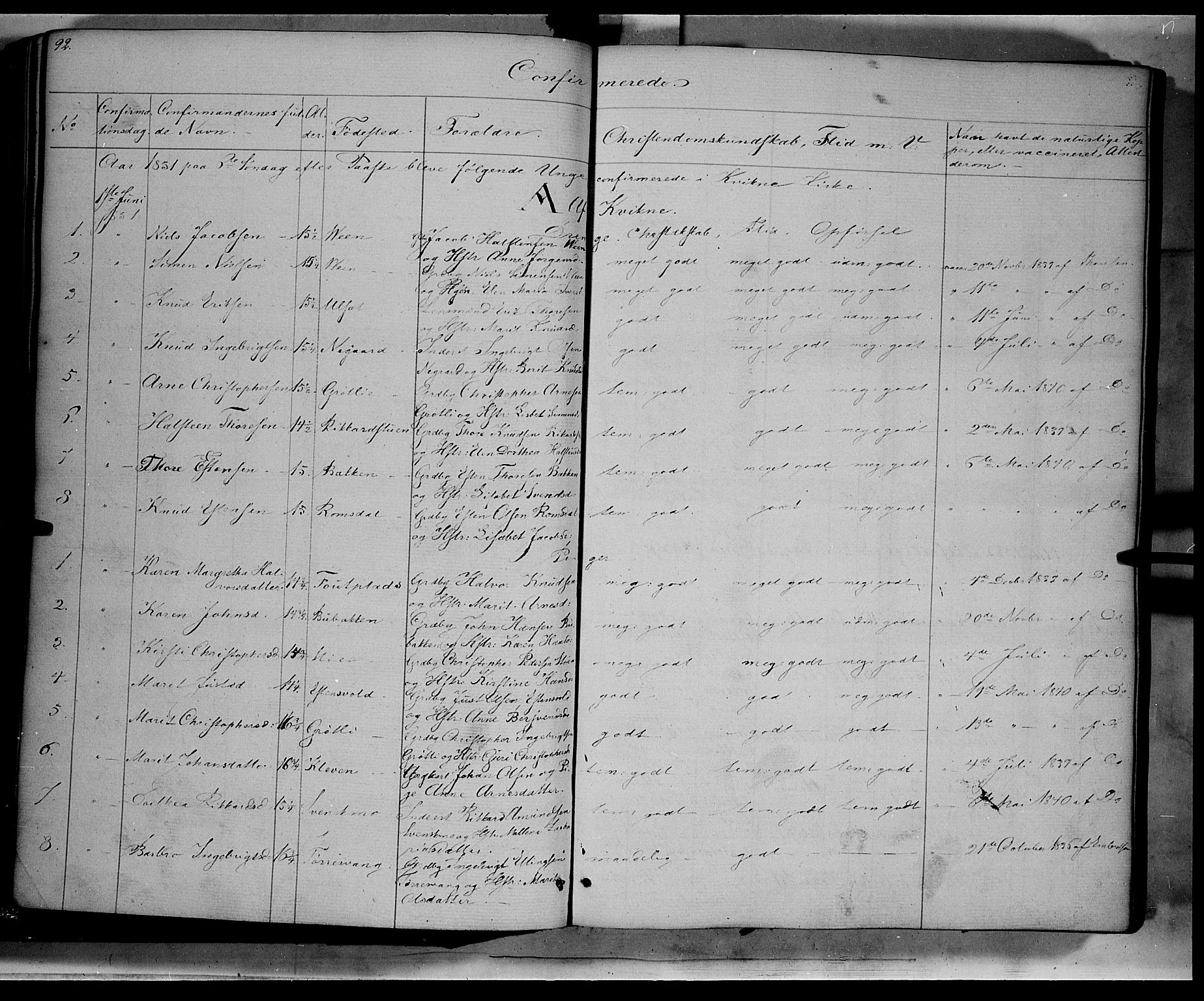 Kvikne prestekontor, AV/SAH-PREST-064/H/Ha/Haa/L0005: Parish register (official) no. 5, 1841-1862, p. 92